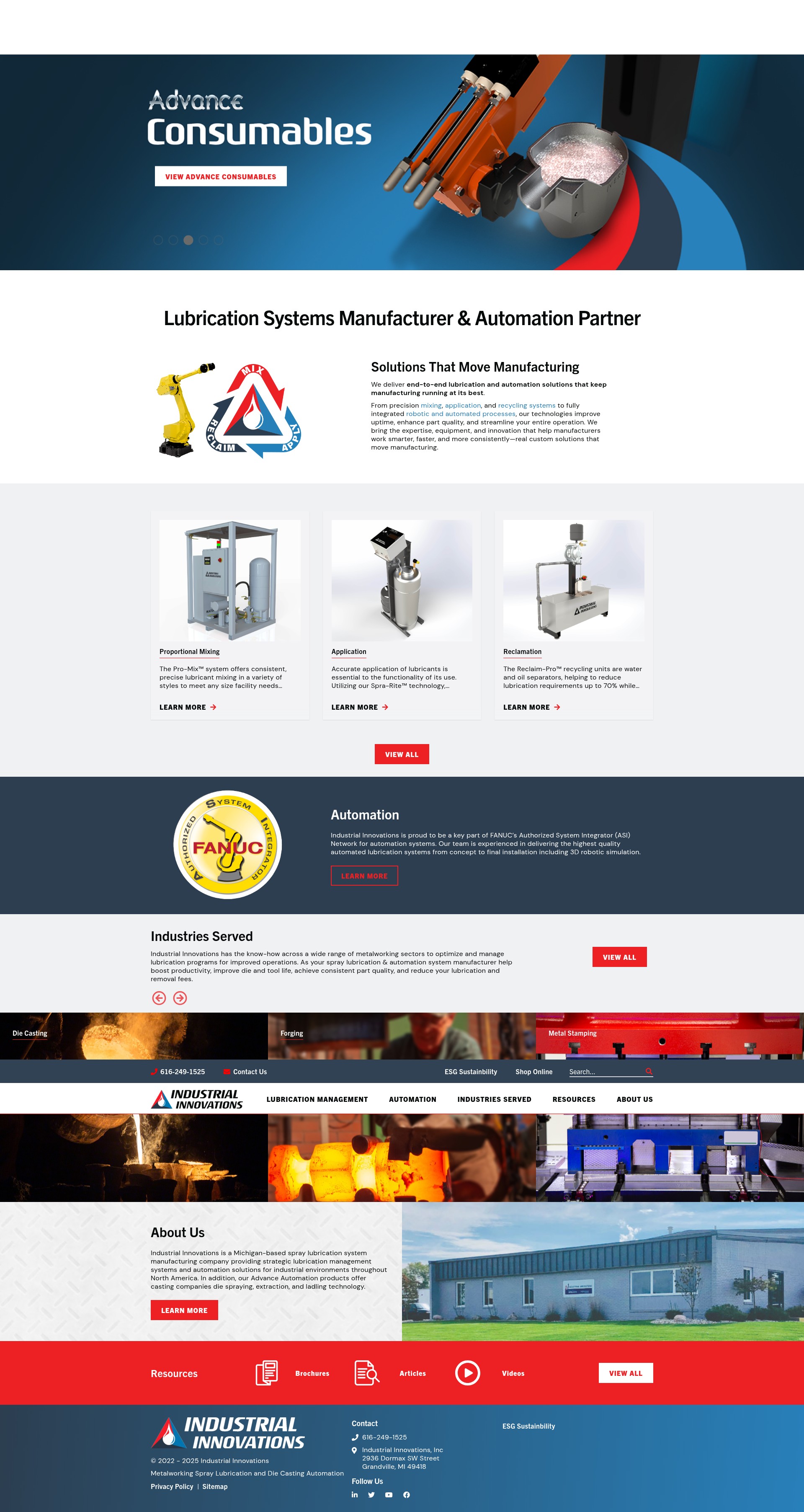 Screenshot of www.industrialinnovations.com