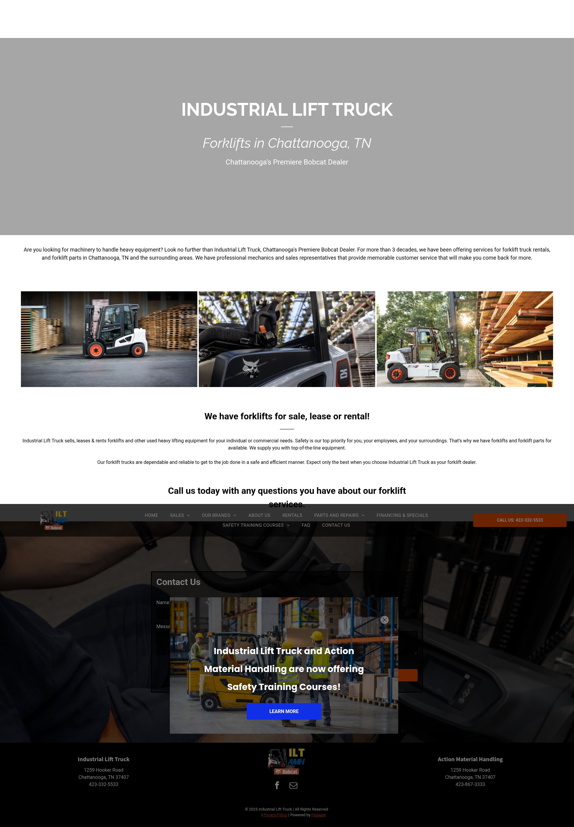 Screenshot of www.industriallifttruck.com