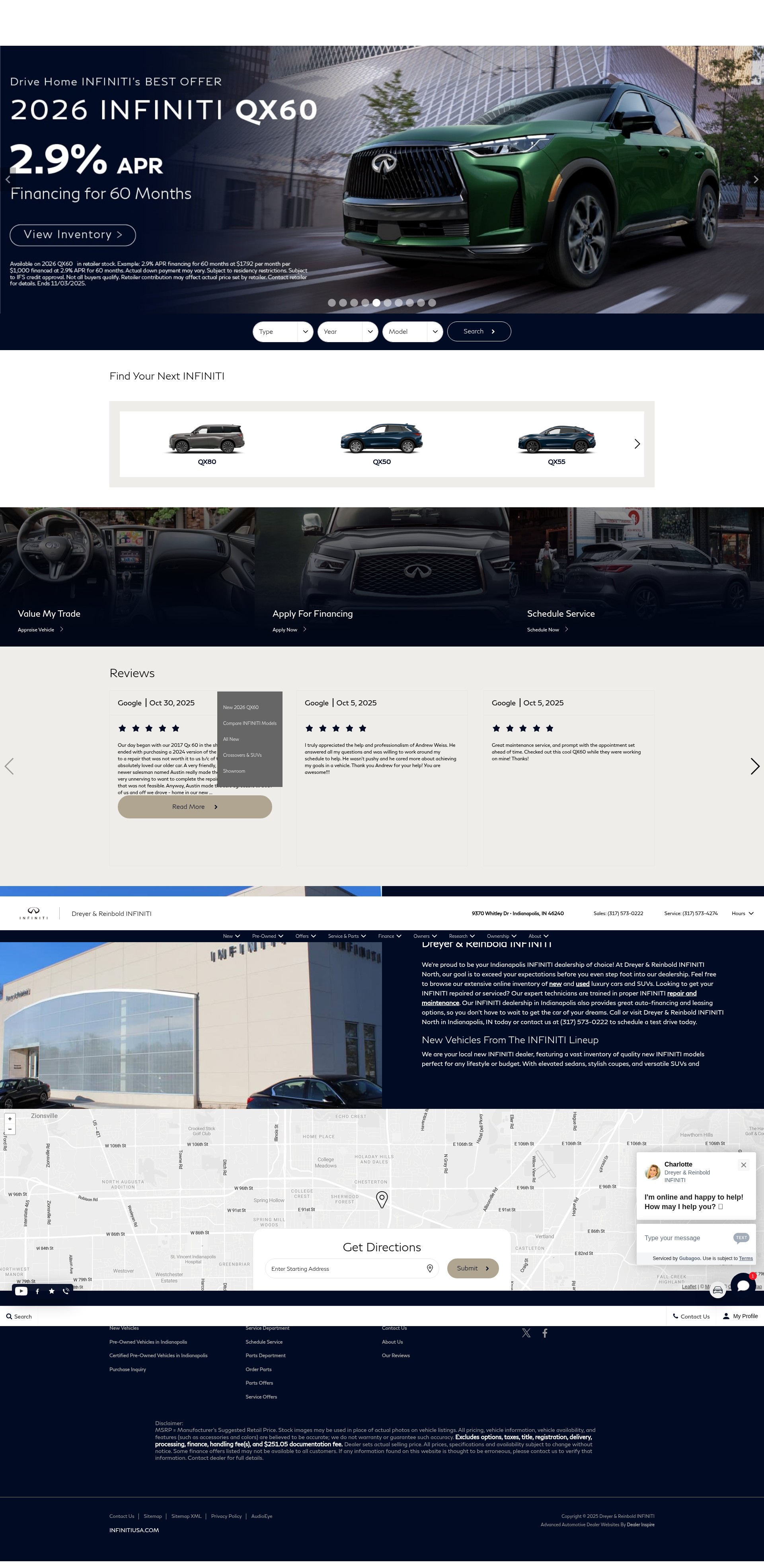 Screenshot of www.infinitinorth.com