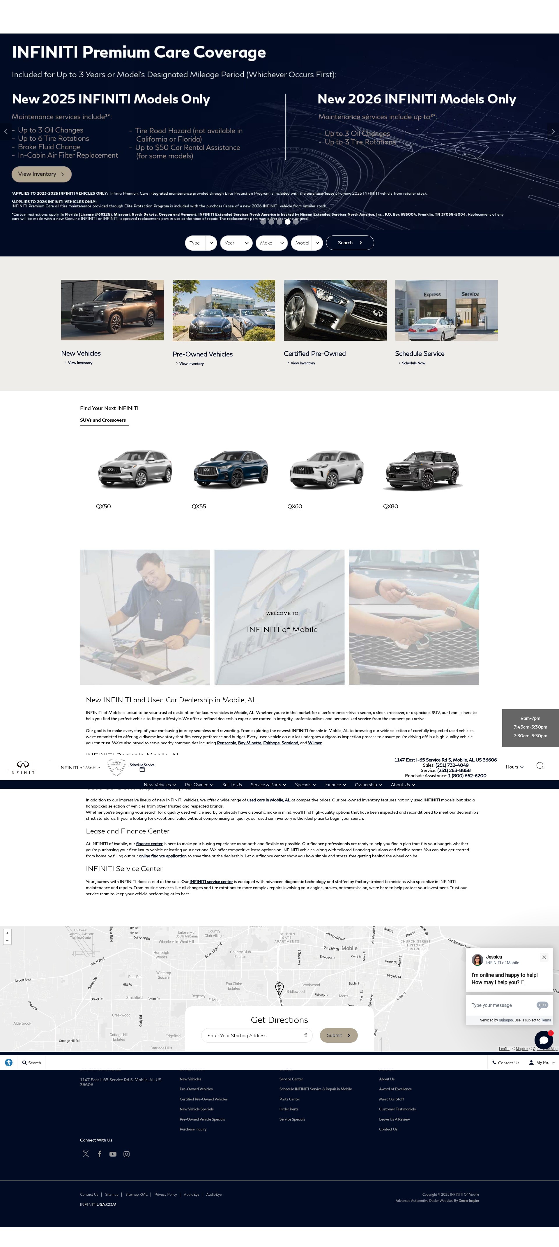 Screenshot of www.infinitiofmobile.com