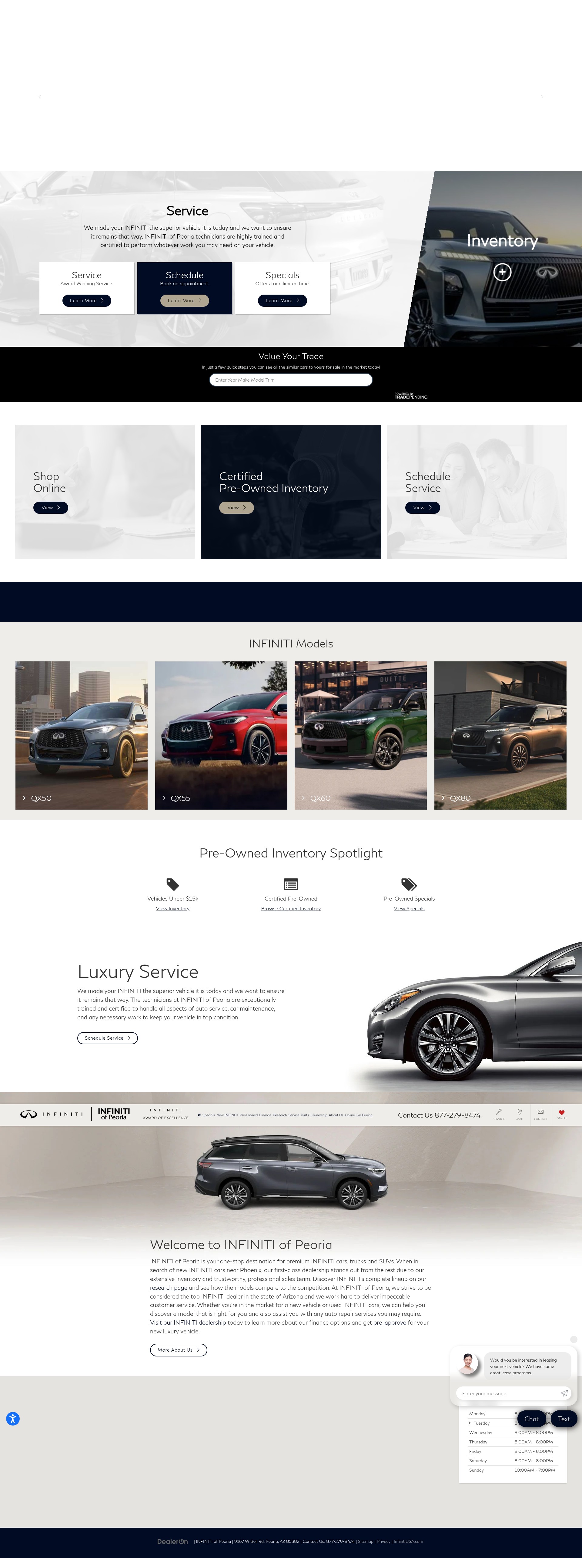 Screenshot of www.infinitiofpeoria.com