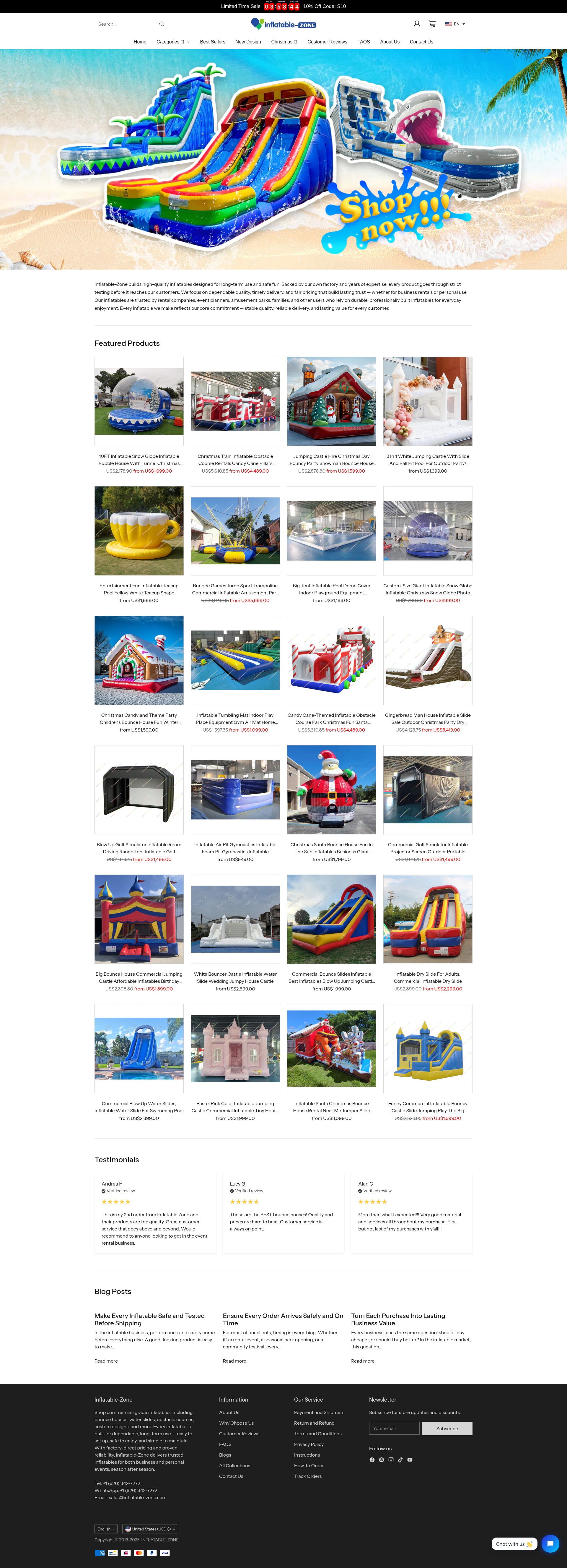 Screenshot of www.inflatable-zone.com