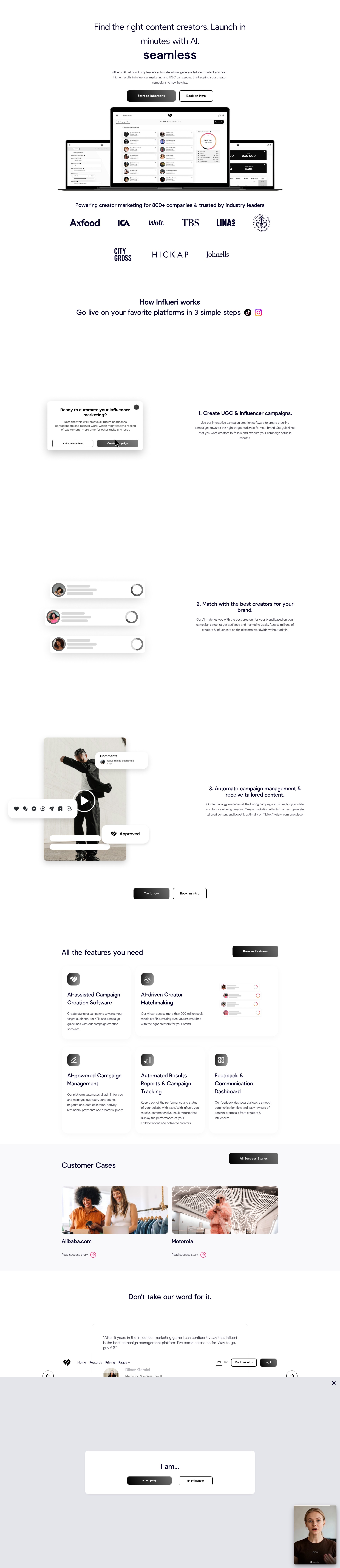 Screenshot of www.influeri.com