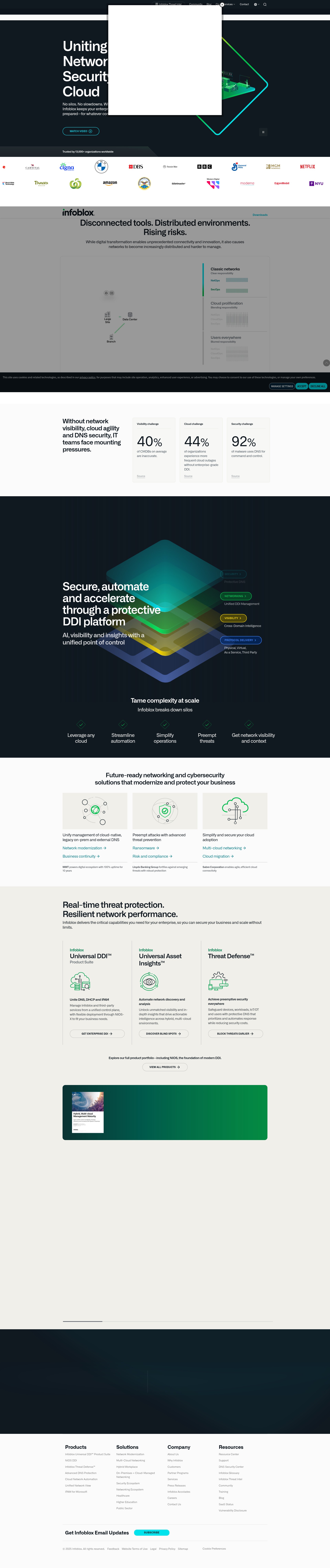 Screenshot of www.infoblox.com