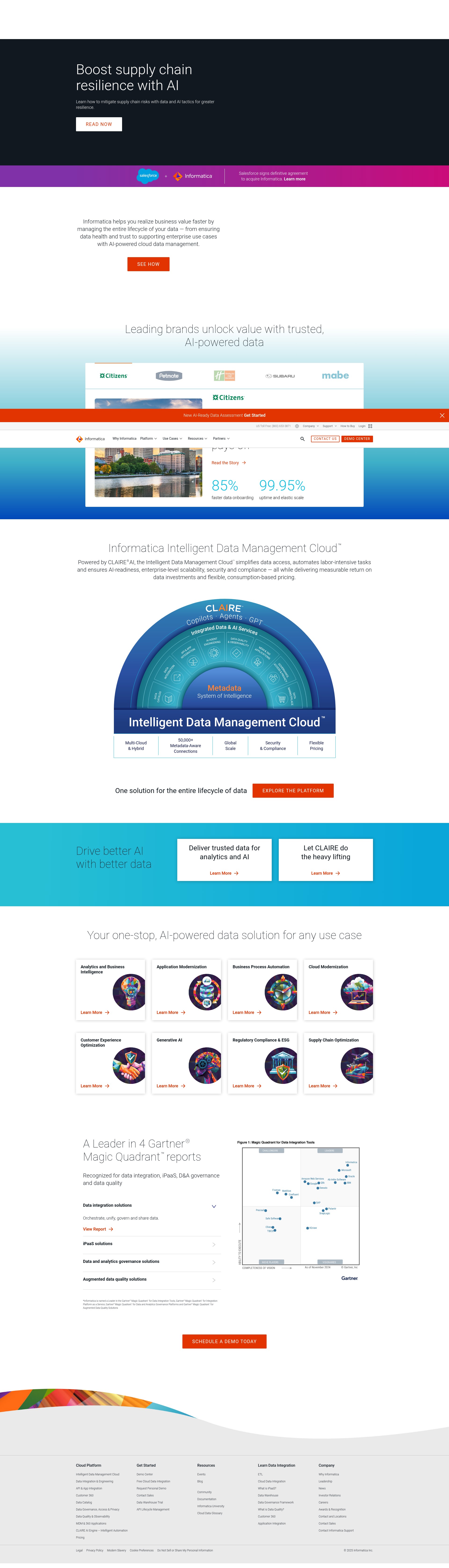Screenshot of www.informatica.com