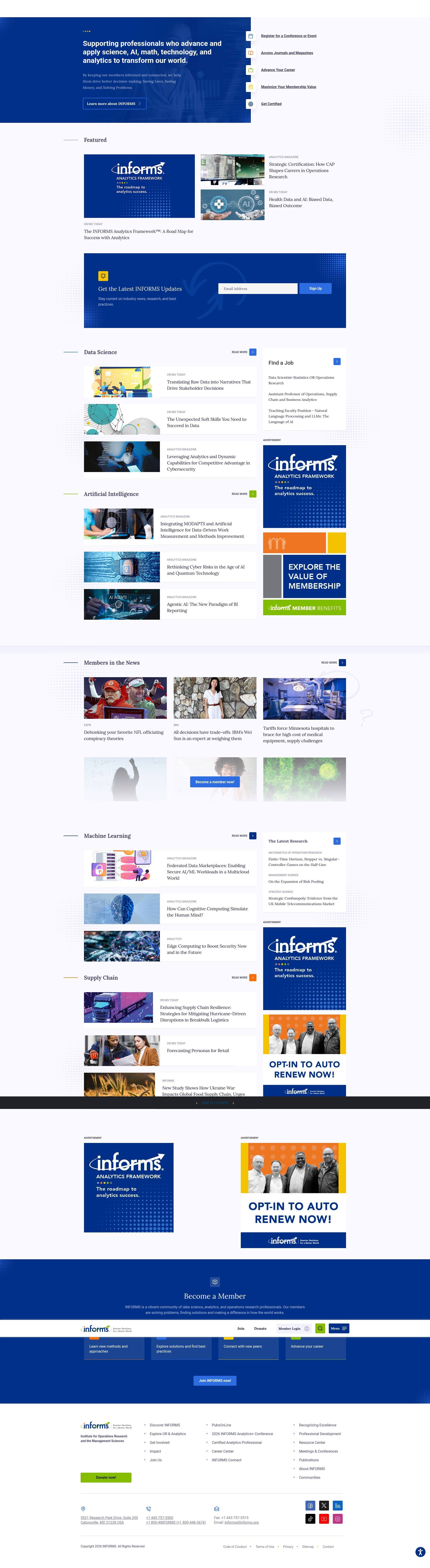 Screenshot of www.informs.org