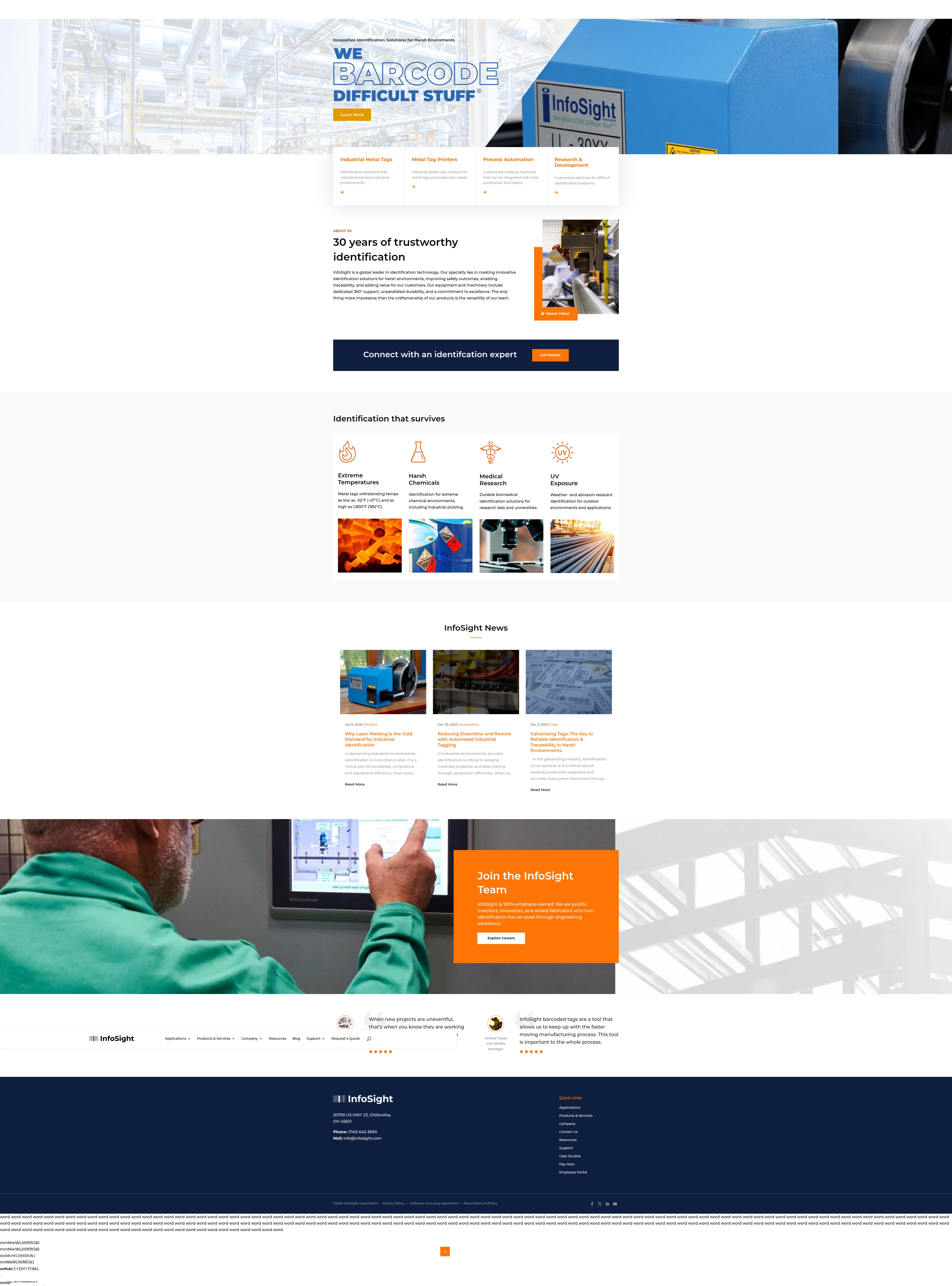 Screenshot of www.infosight.com