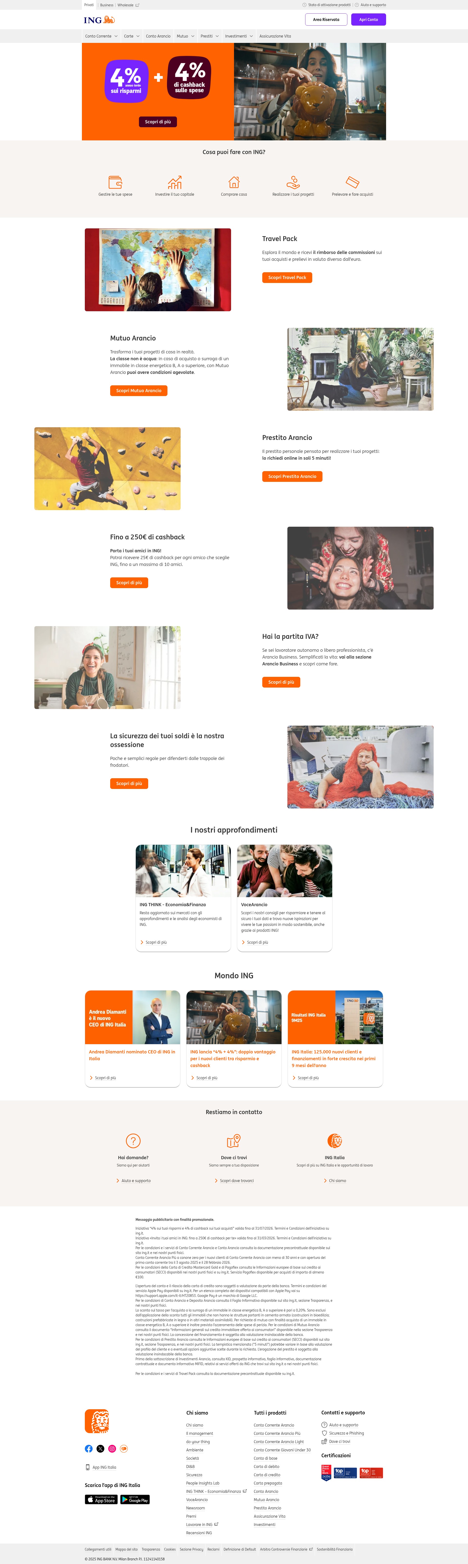 Screenshot of www.ing.it
