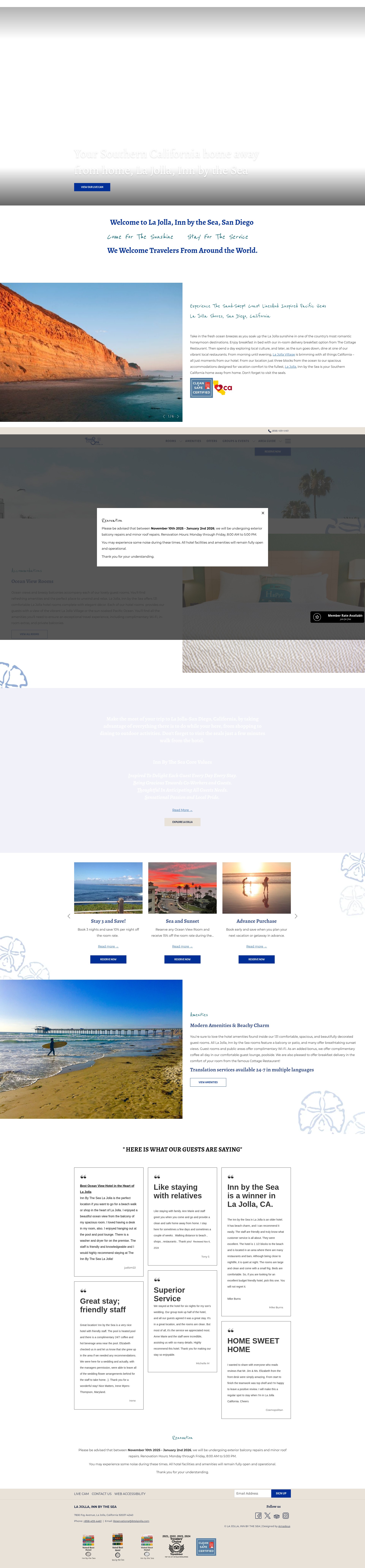 Screenshot of www.innbytheseaatlajolla.com