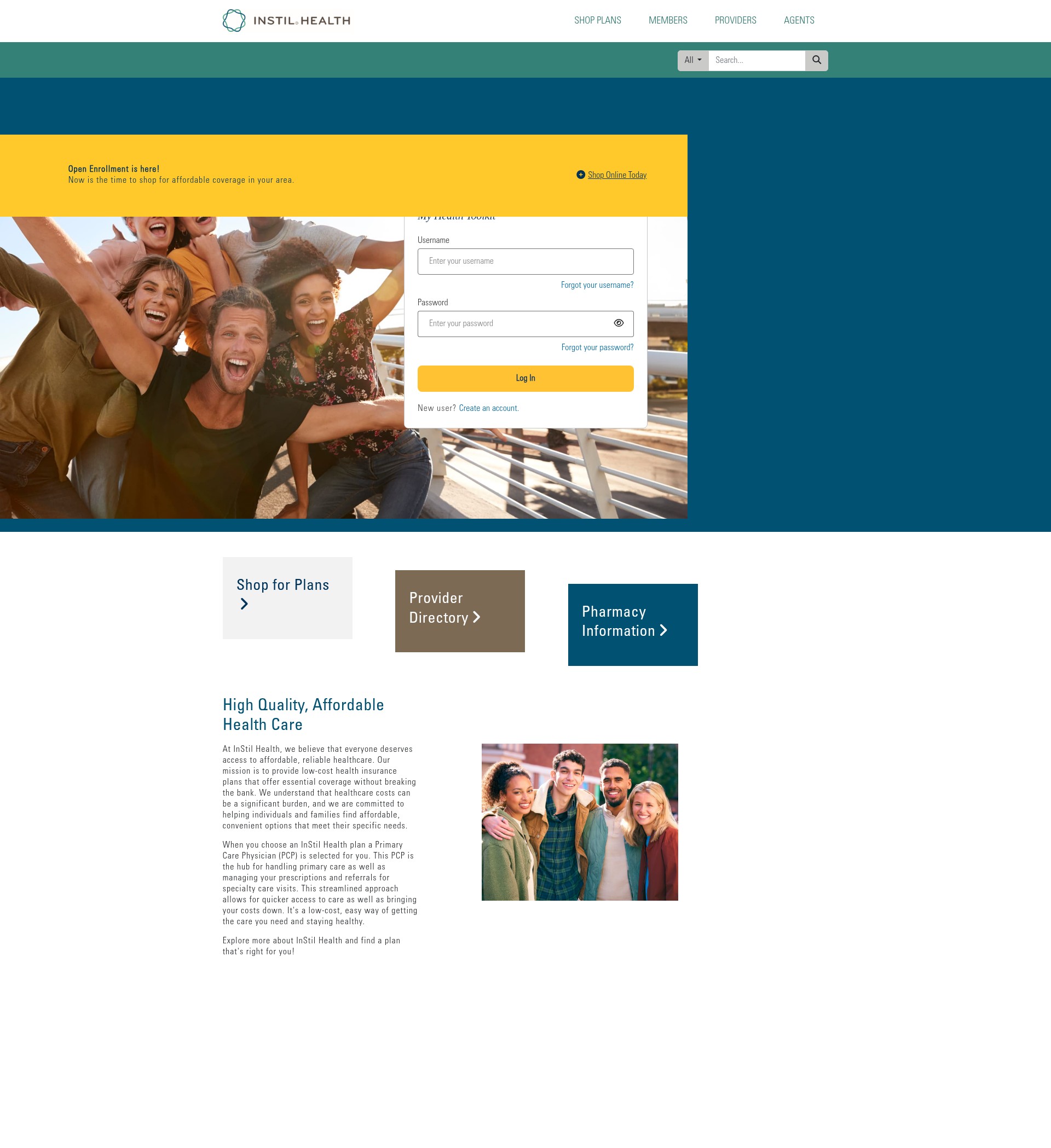 Screenshot of www.instilhealth.com