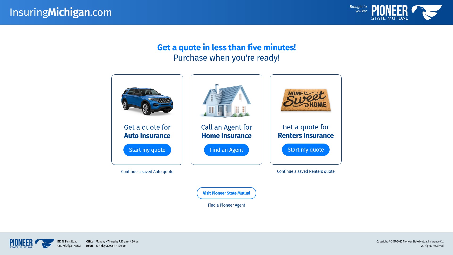 Screenshot of www.insuringmichigan.com