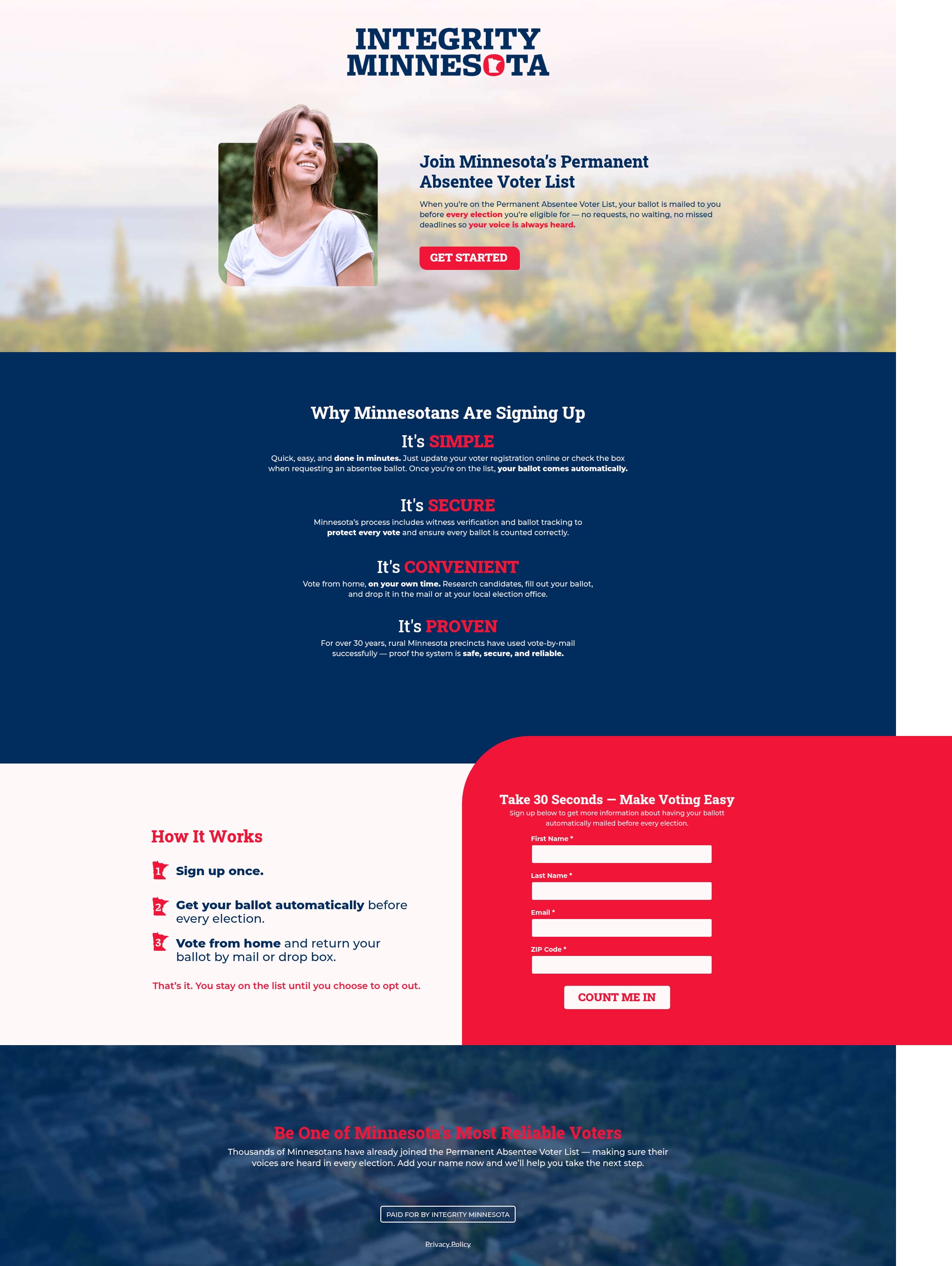 Screenshot of www.integrityminnesota.org