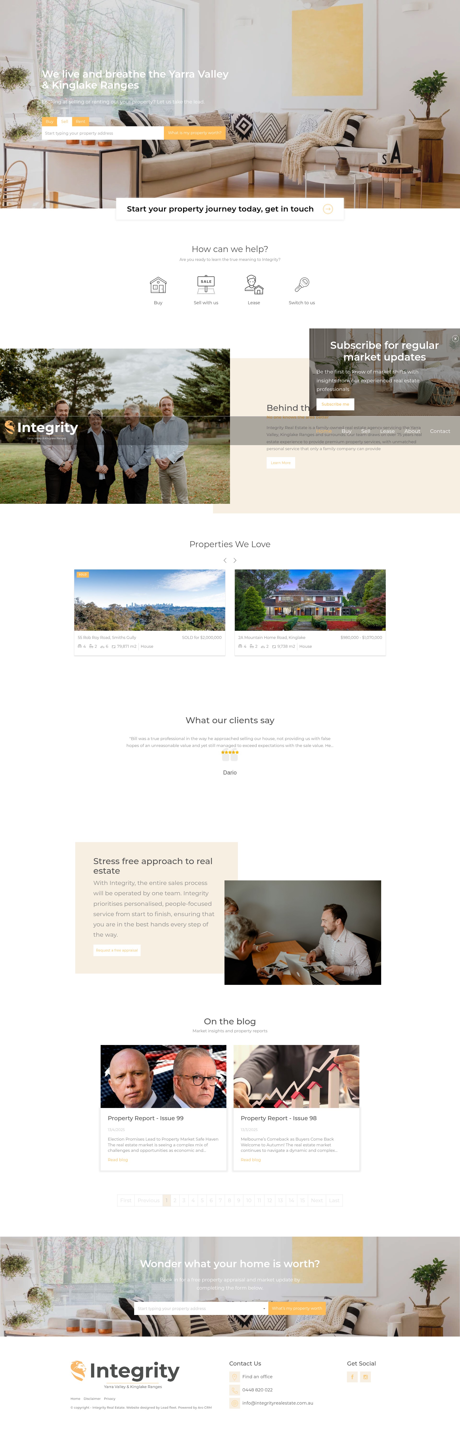 Screenshot of www.integrityrealestate.com.au
