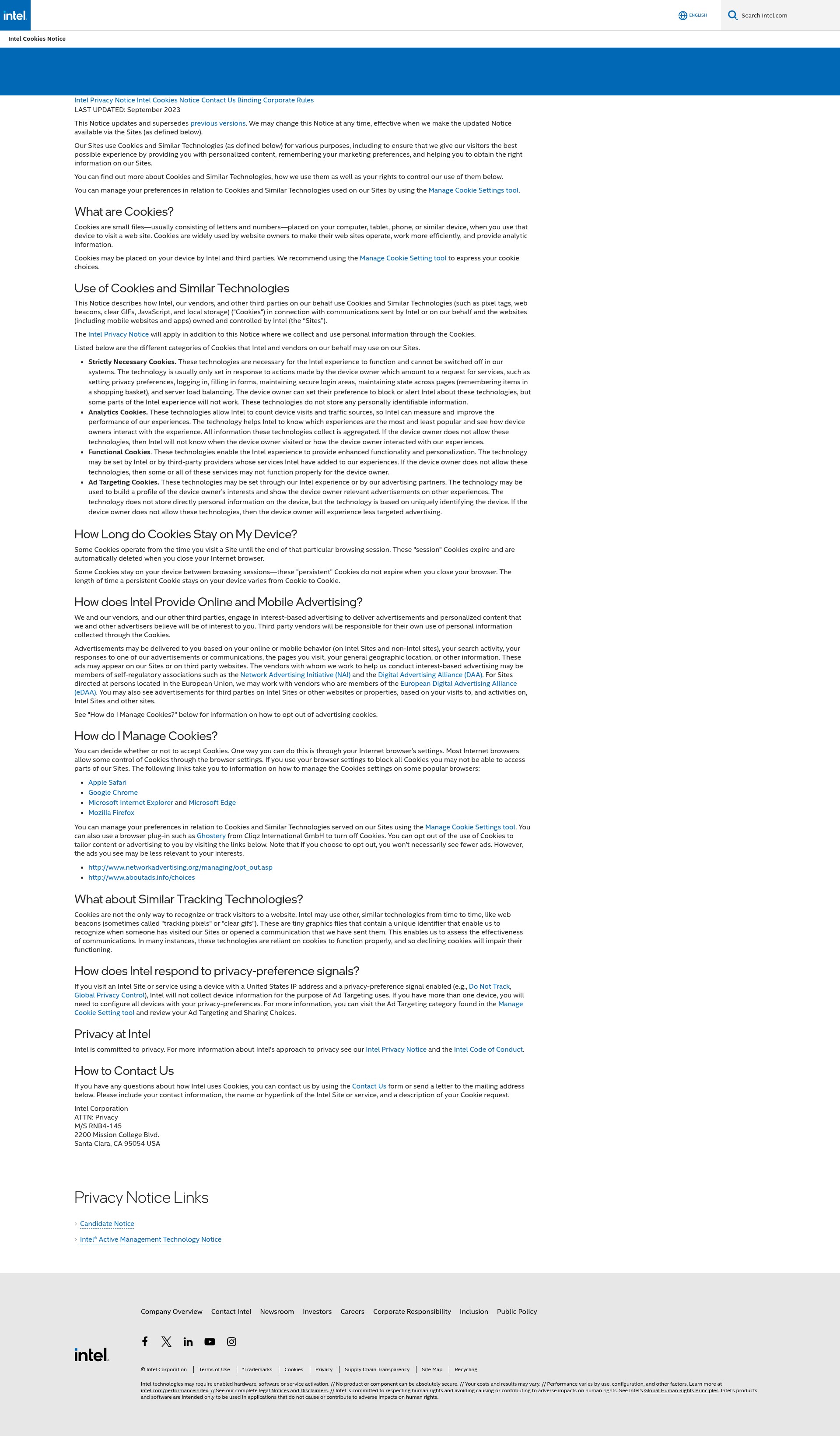 Screenshot of www.intel.com