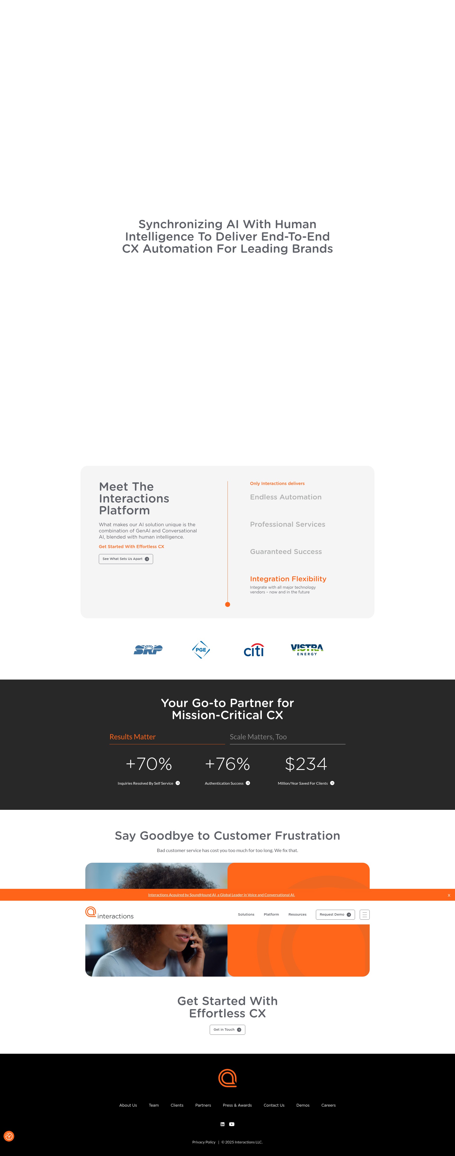 Screenshot of www.interactions.com
