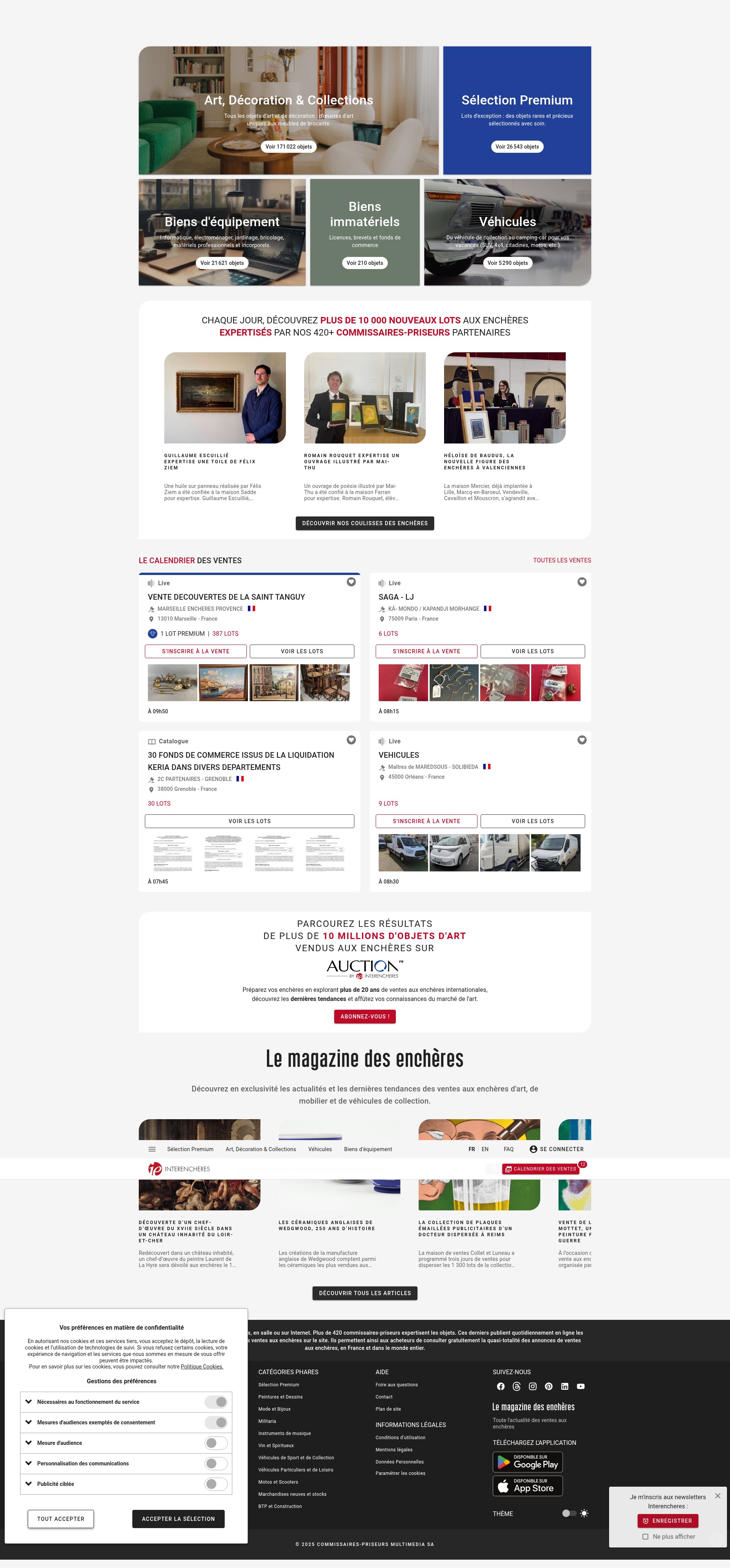 Screenshot of www.interencheres.com