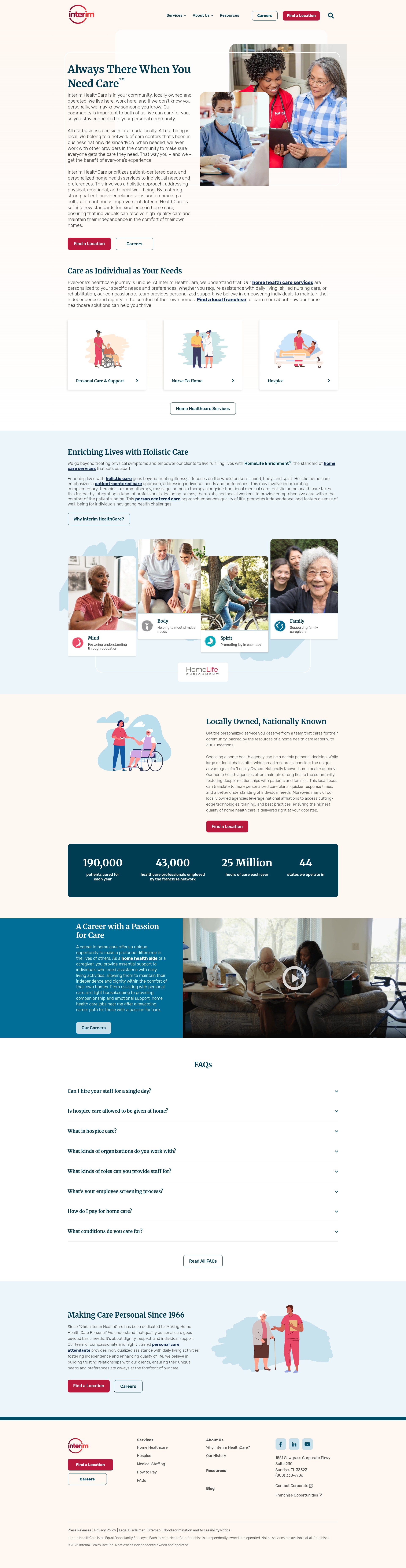 Screenshot of www.interimhealthcare.com