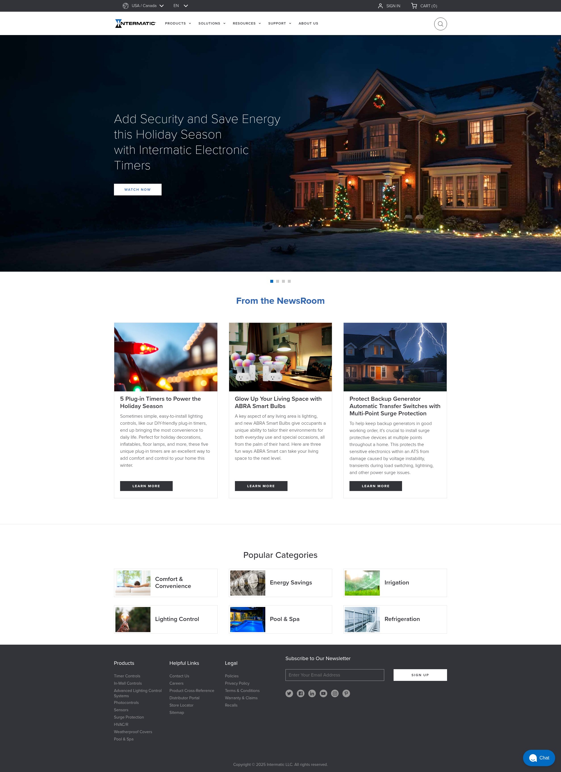 Screenshot of www.intermatic.com