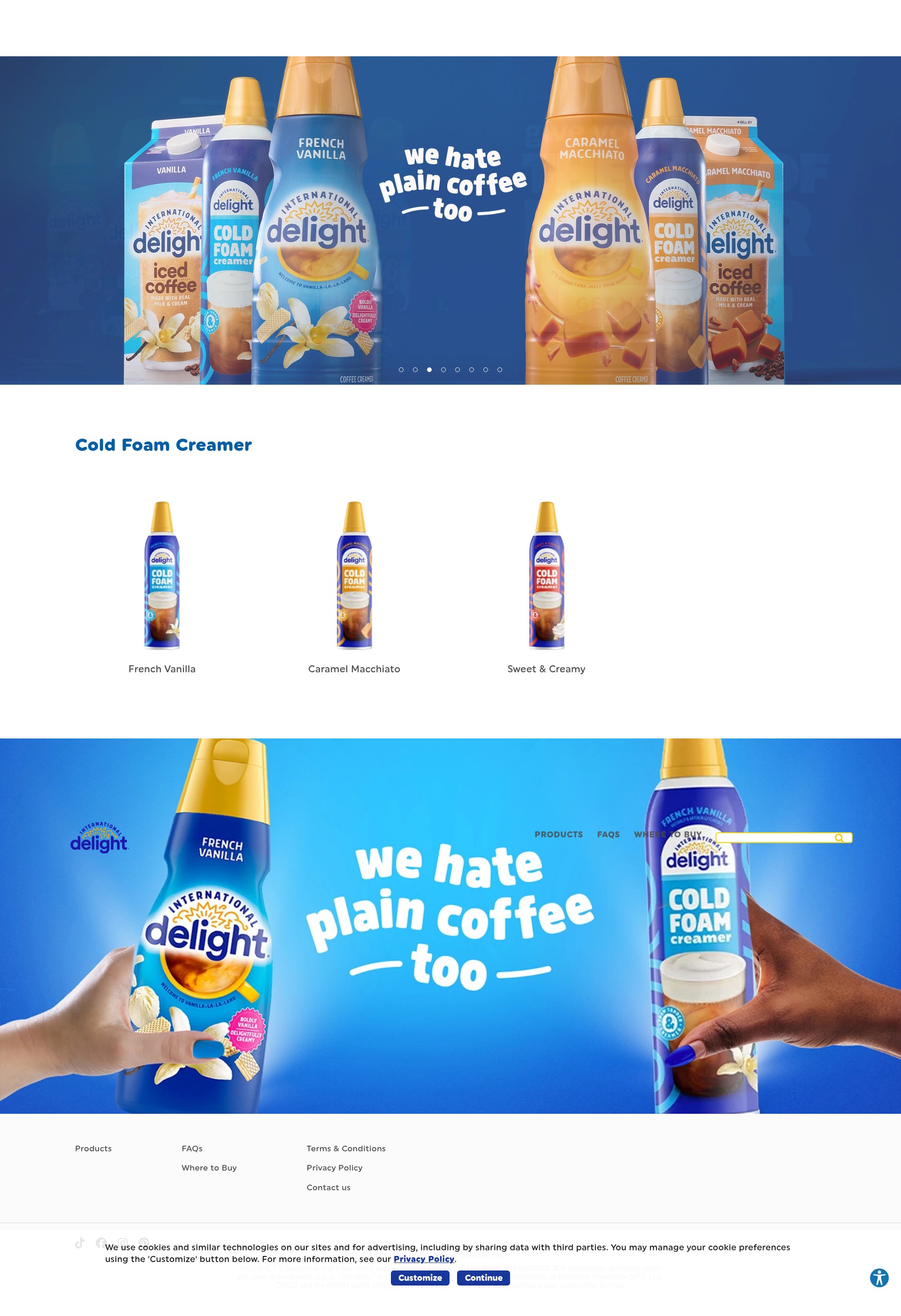 Screenshot of www.internationaldelight.com