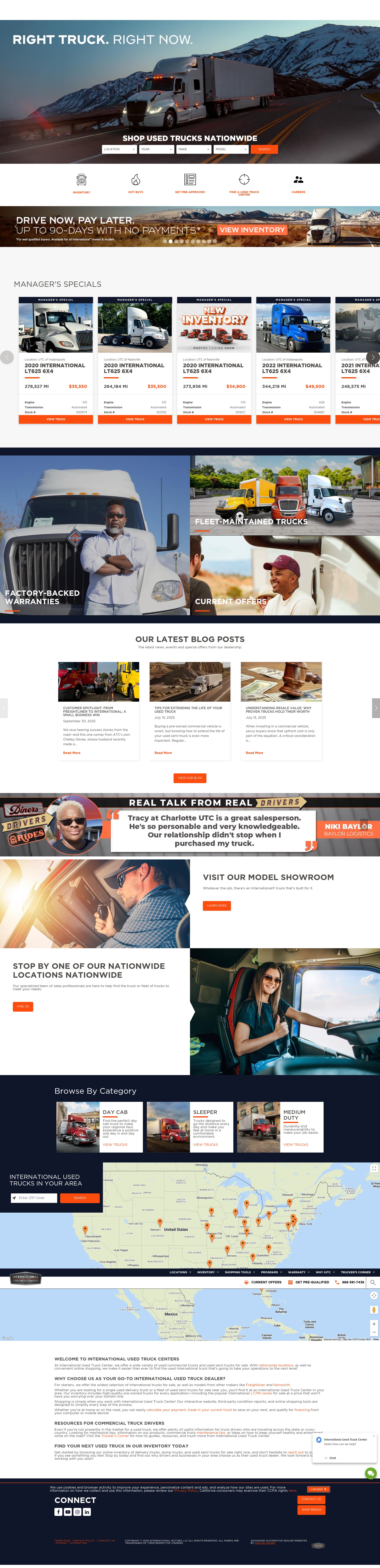 Screenshot of www.internationalusedtrucks.com