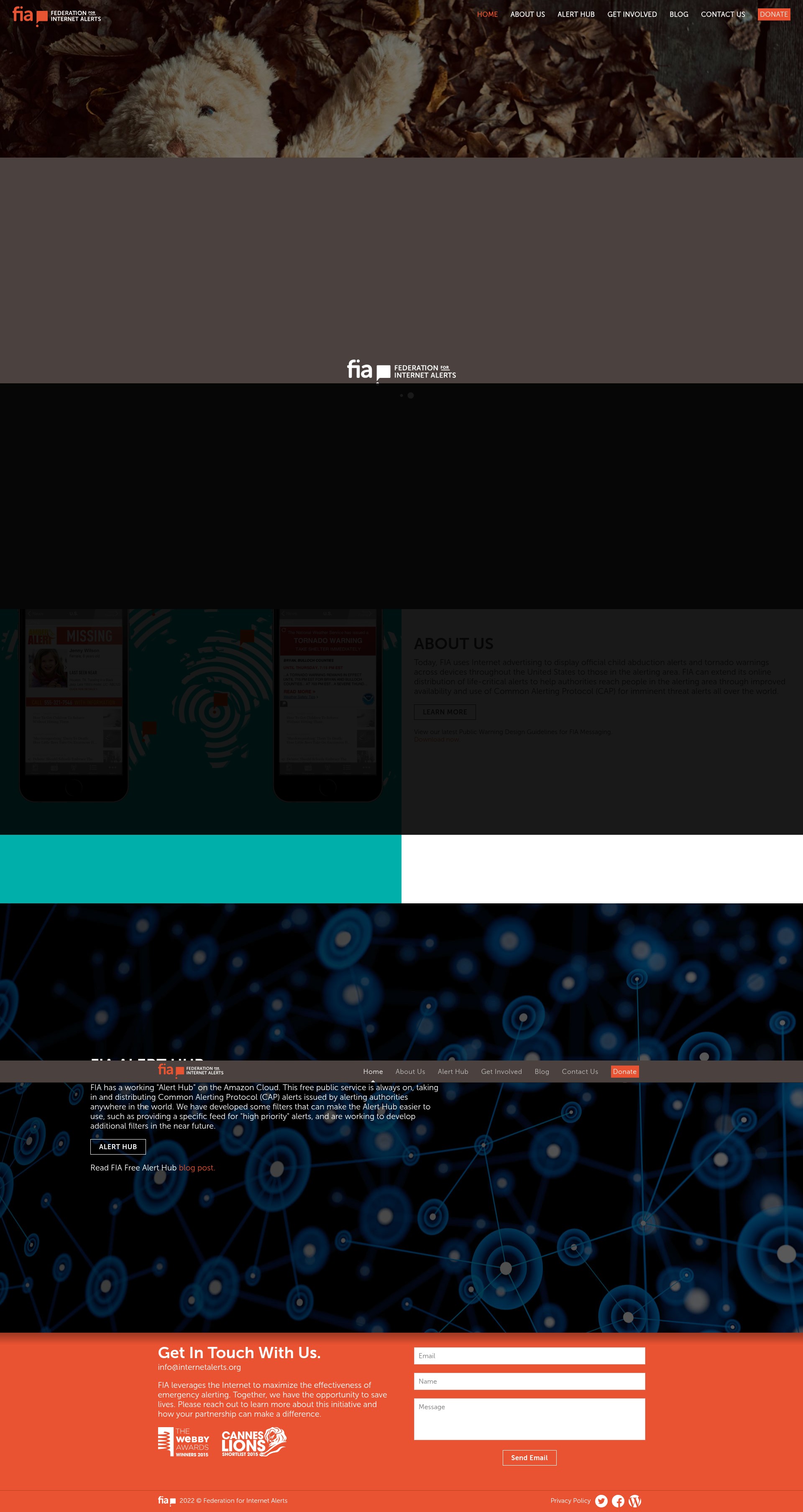 Screenshot of www.internetalerts.org