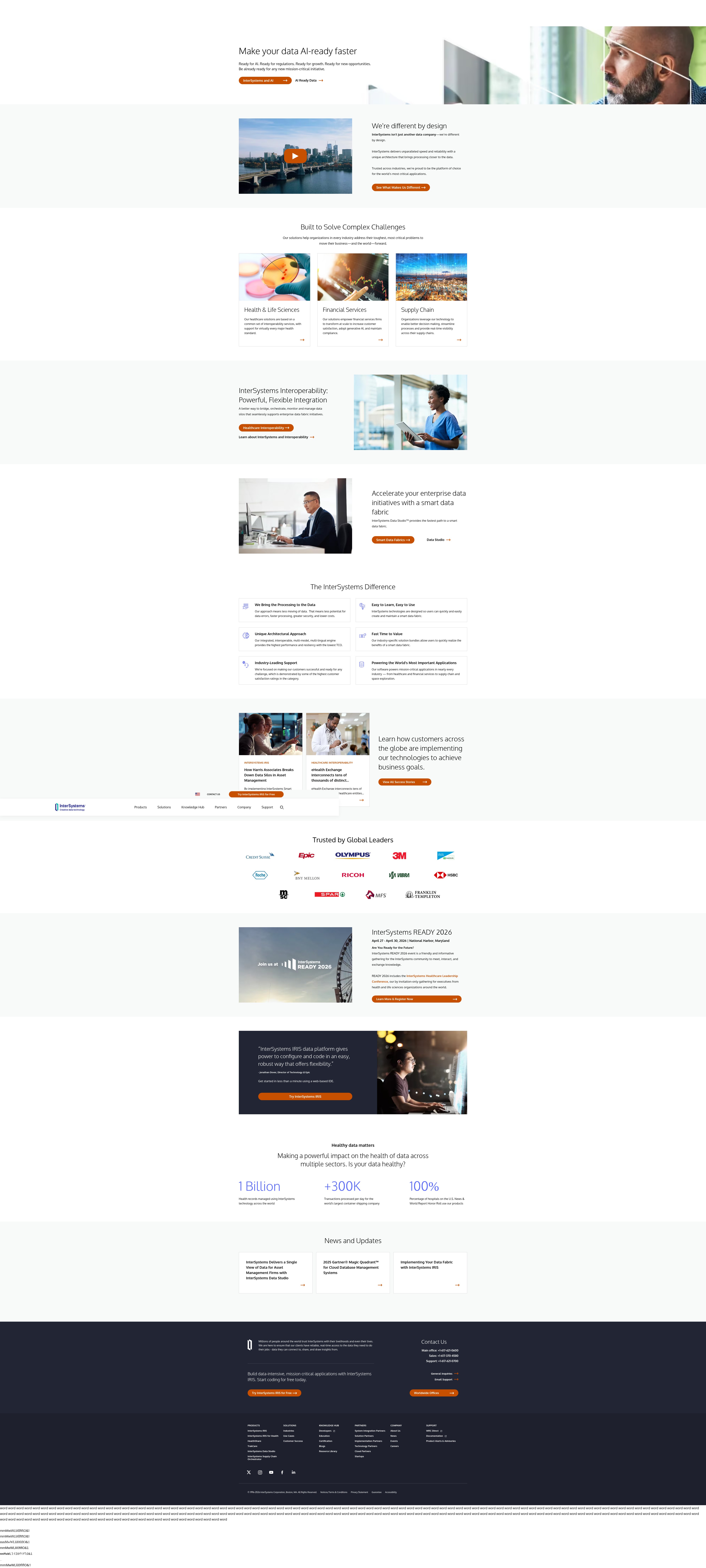 Screenshot of www.intersystems.com