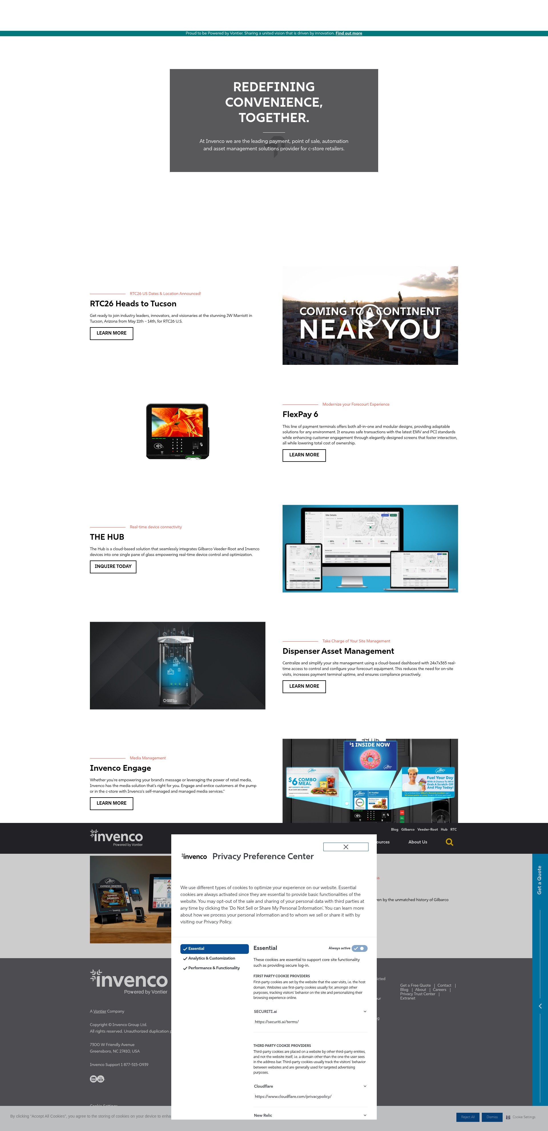 Screenshot of www.invenco.com