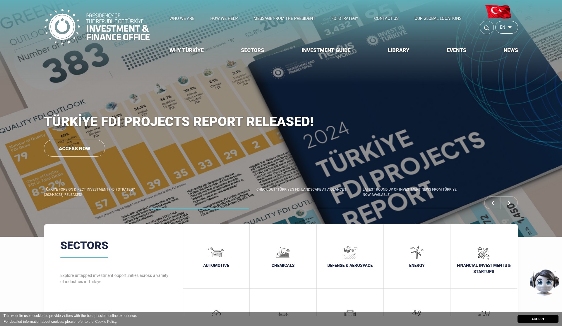 Screenshot of www.invest.gov.tr