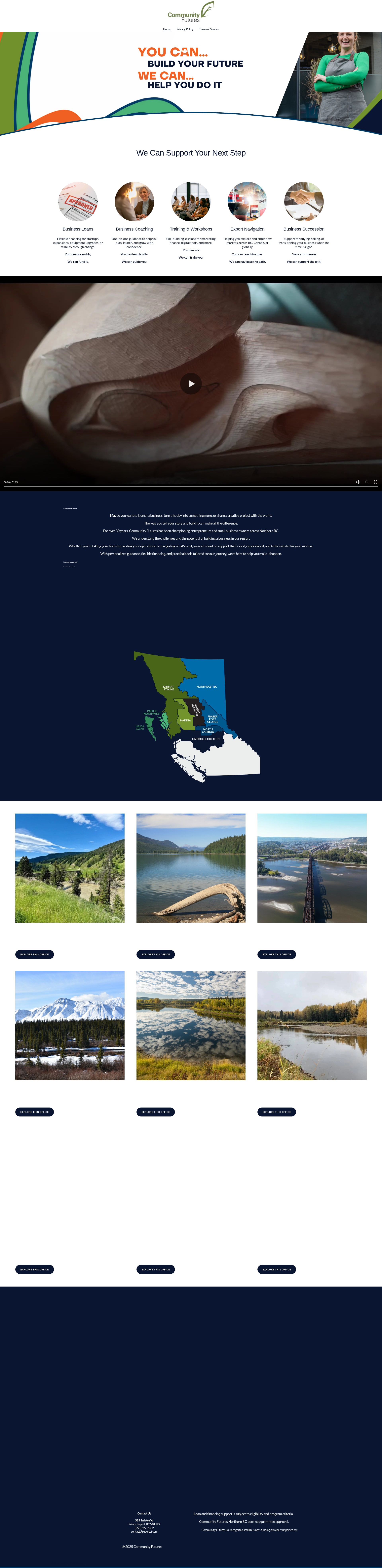 Screenshot of www.investinginnorthernbc.ca