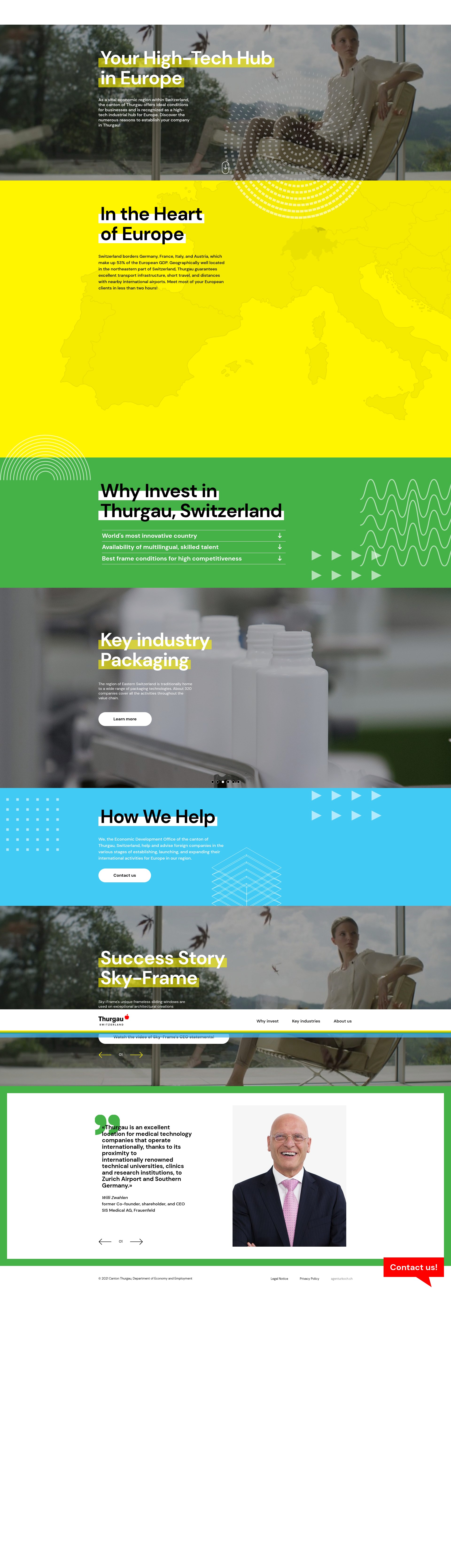 Screenshot of www.investinthurgau.ch
