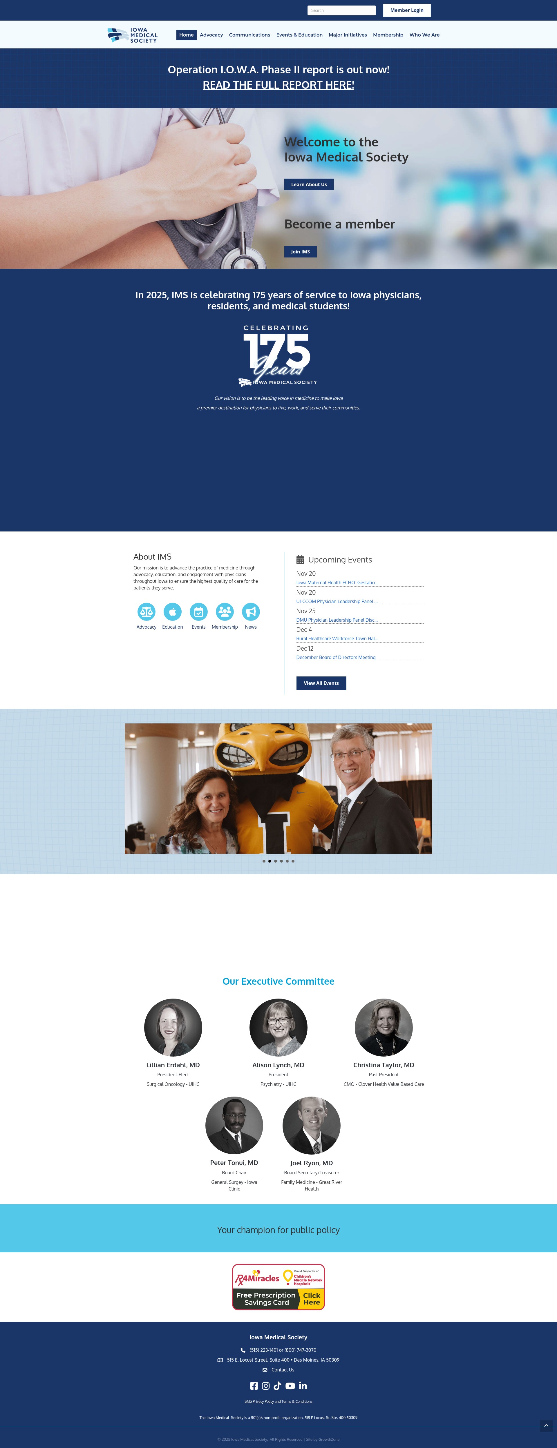 Screenshot of www.iowamedical.org