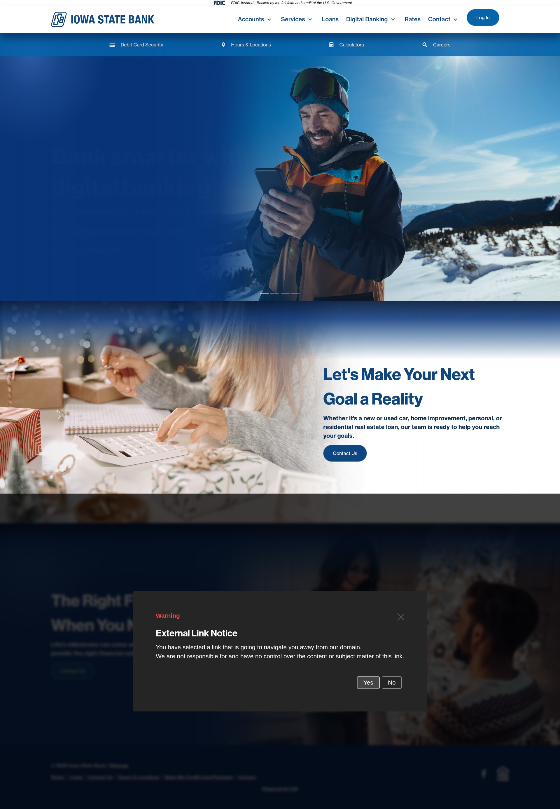 Screenshot of www.iowastatebank.com