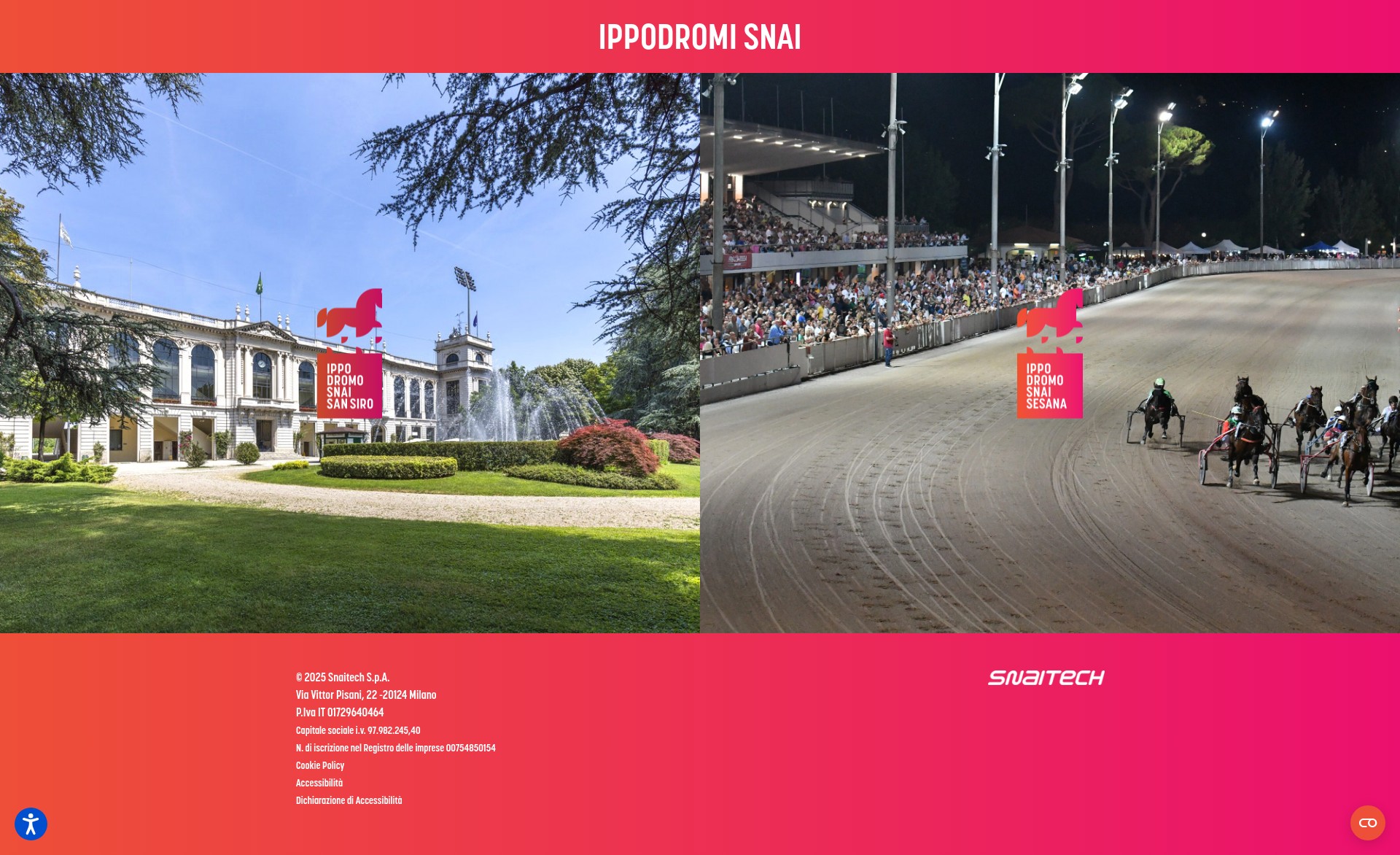 Screenshot of www.ippodromisnai.it