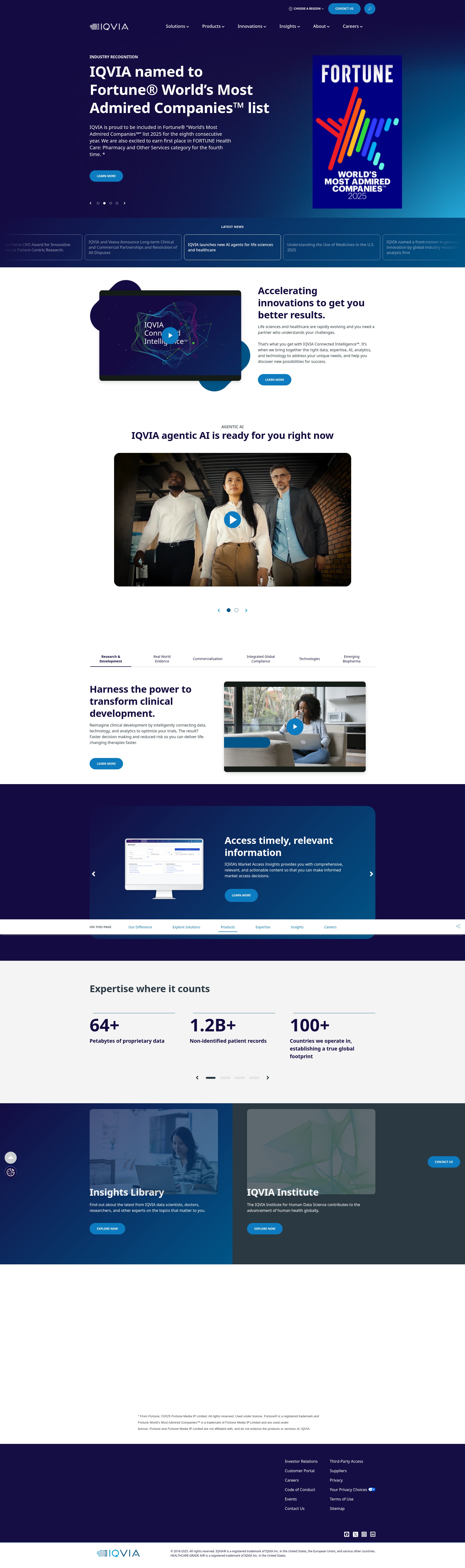 Screenshot of www.iqvia.com