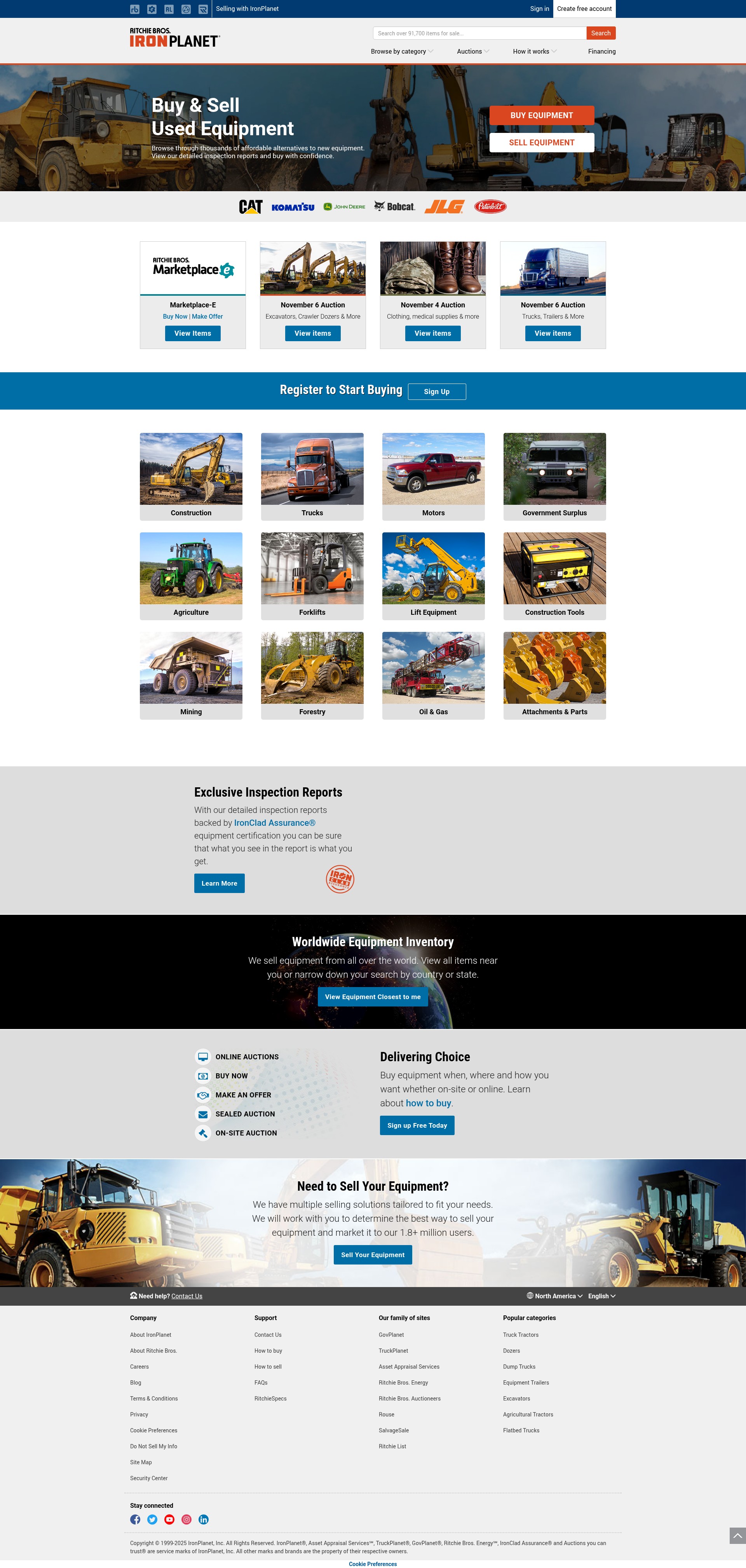 Screenshot of www.ironplanet.com
