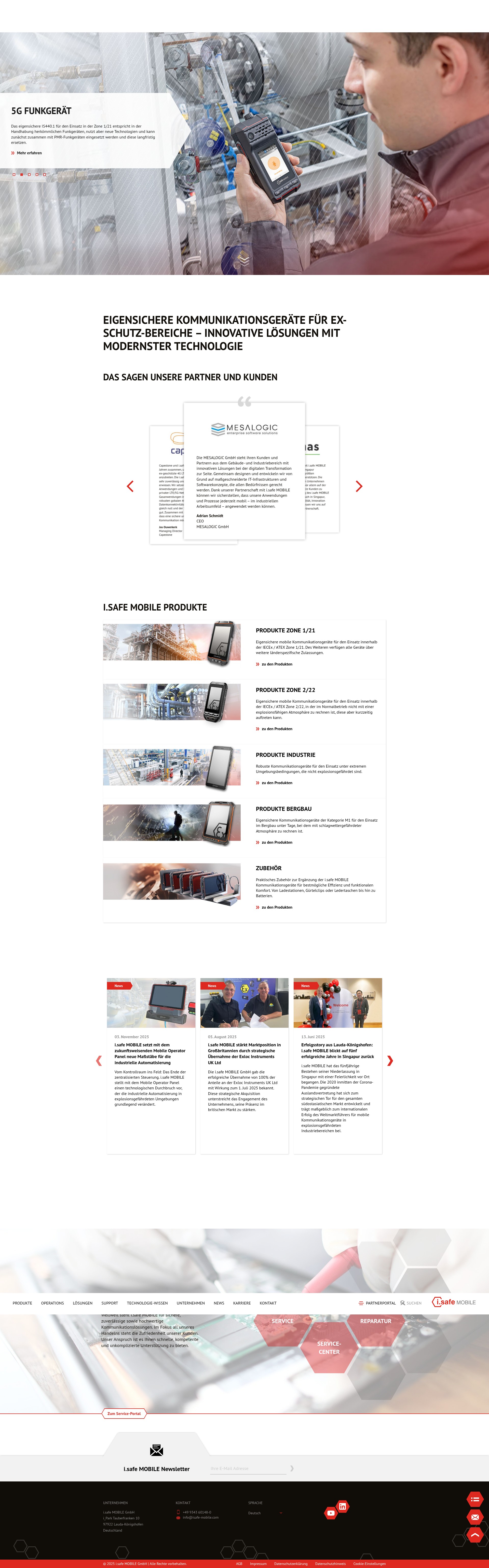 Screenshot of www.isafe-mobile.com