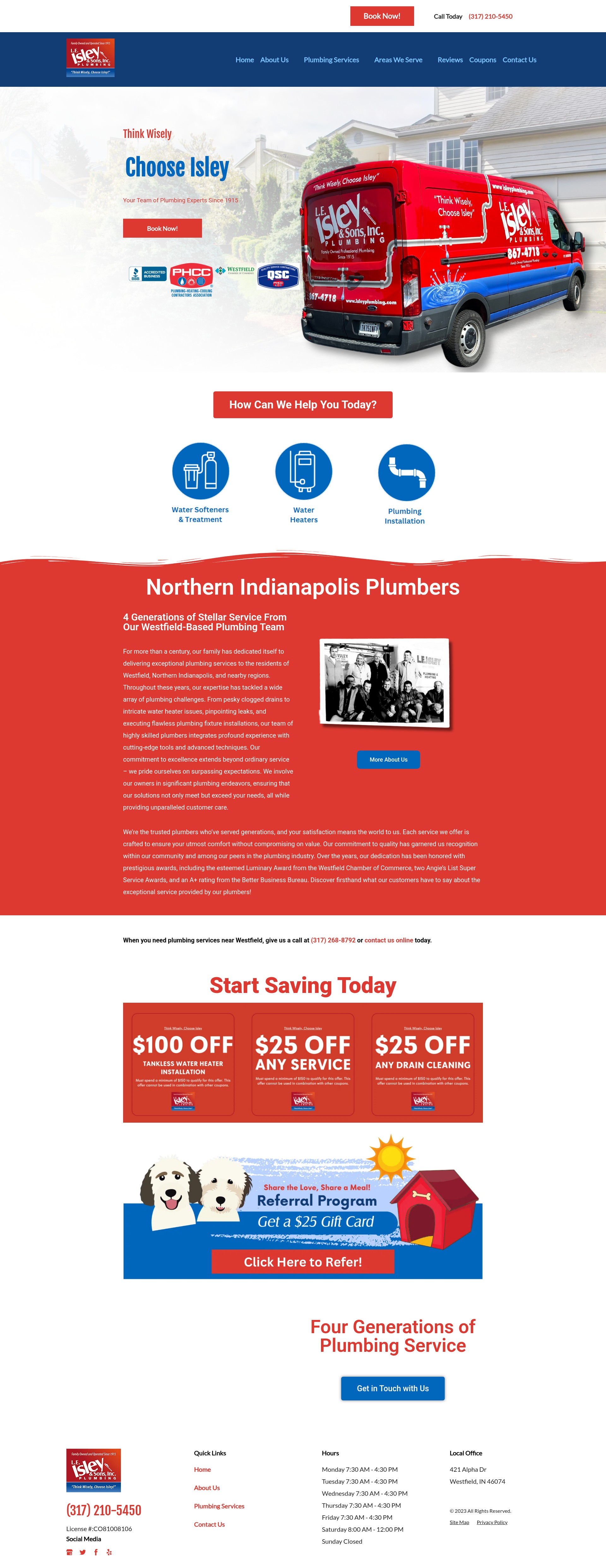 Screenshot of www.isleyplumbing.com