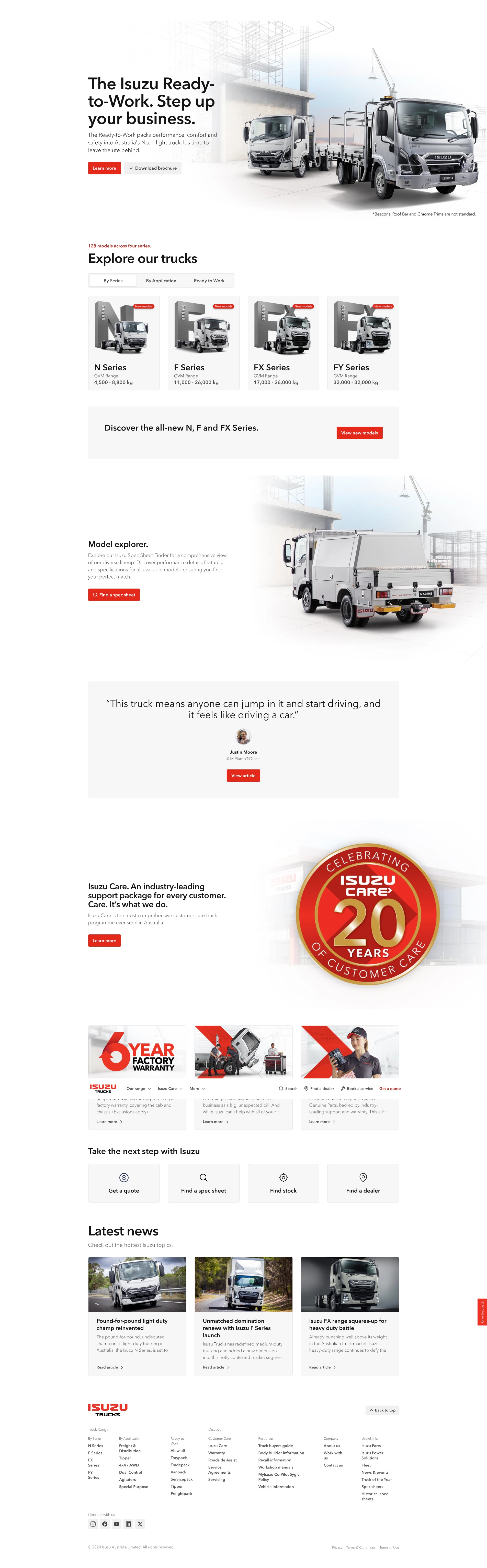 Screenshot of www.isuzu.com.au