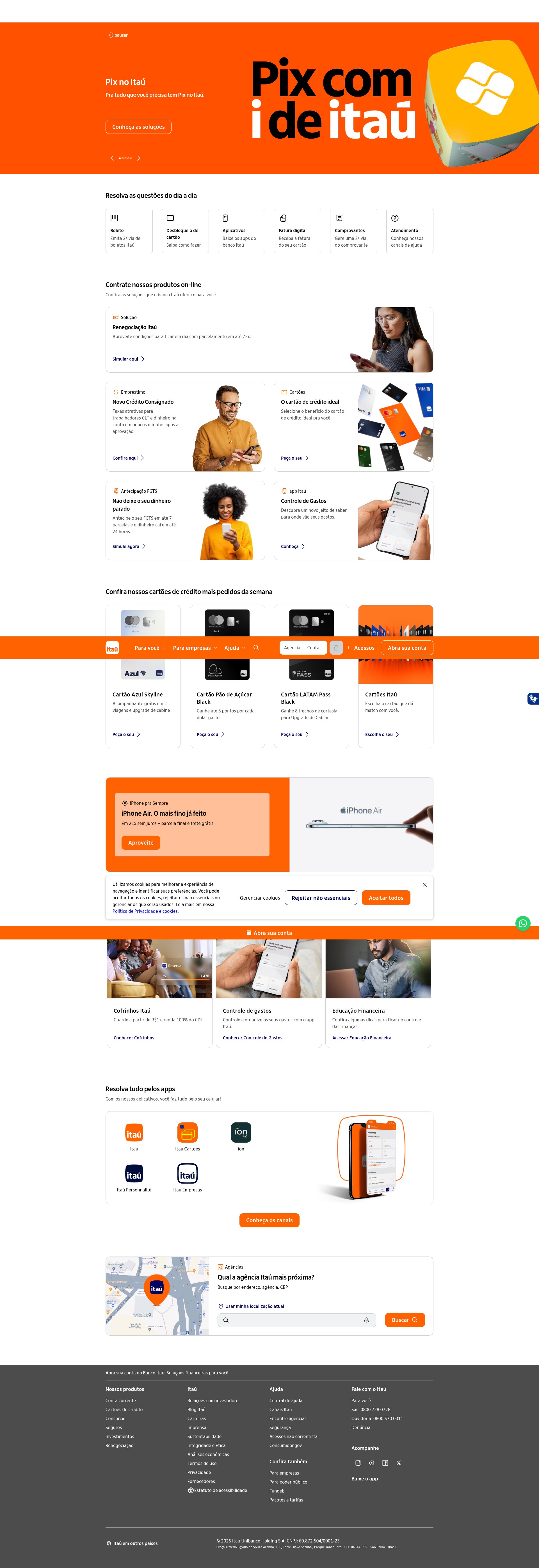 Screenshot of www.itau.com.br