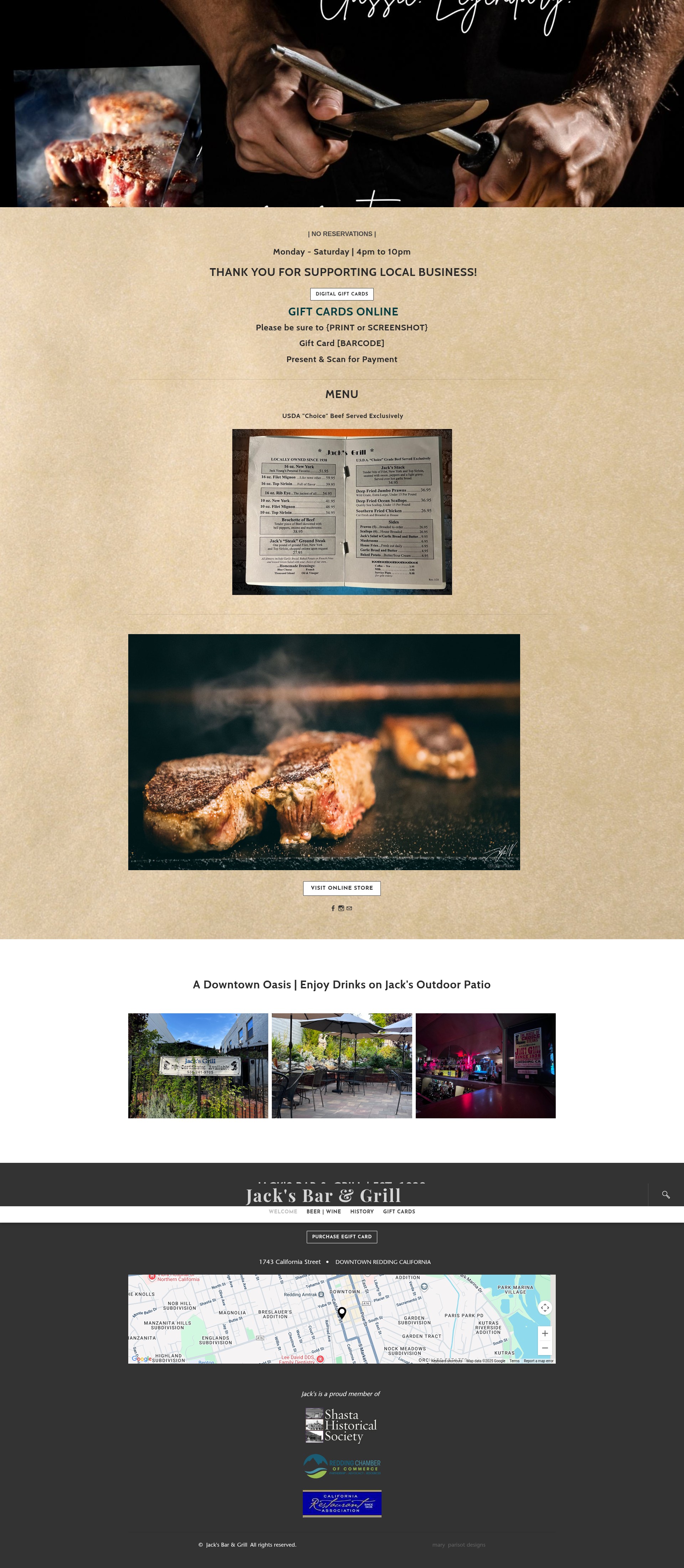 Screenshot of www.jacksgrillredding.com