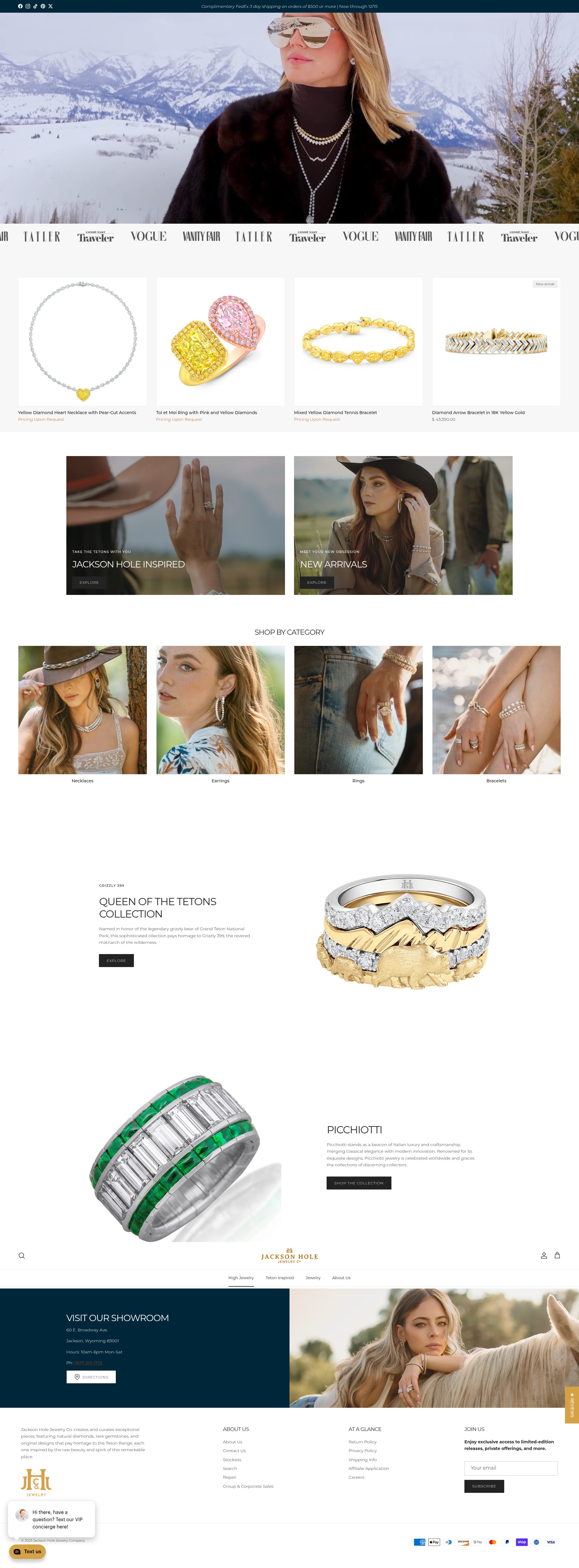 Screenshot of www.jacksonholejewelry.com
