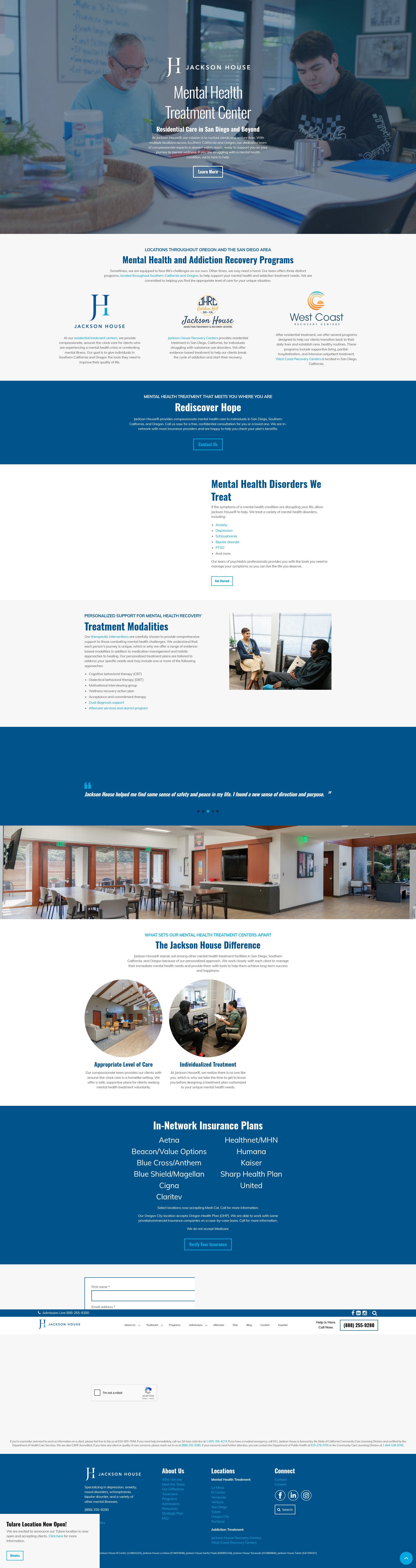 Screenshot of www.jacksonhousecares.com