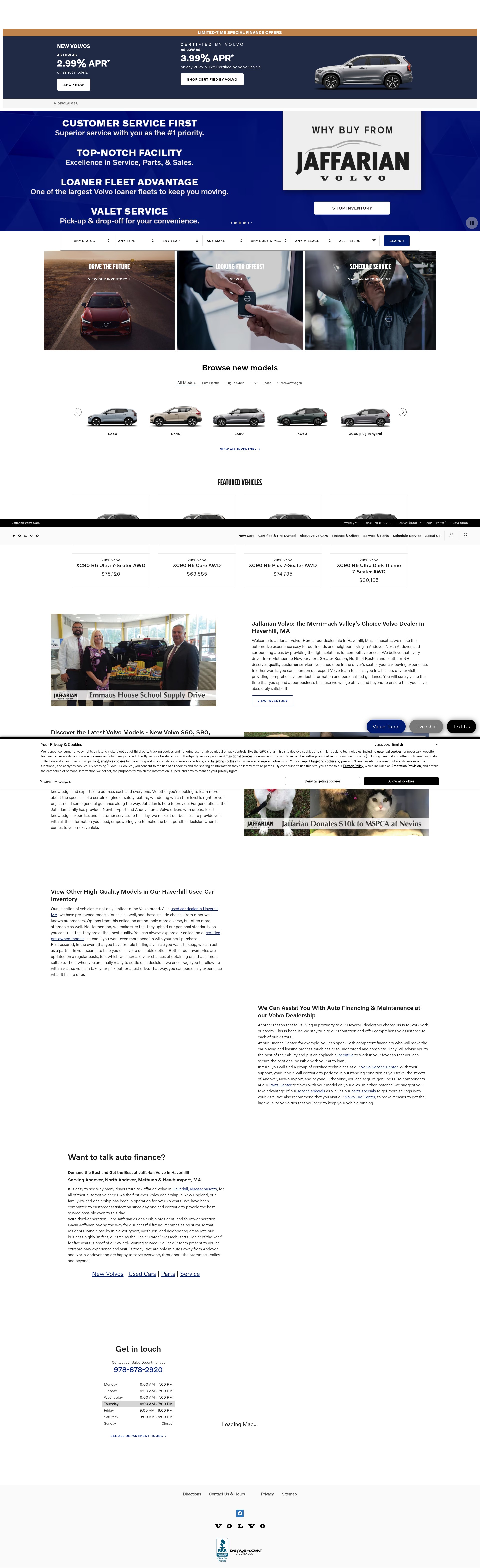 Screenshot of www.jaffarianvolvocars.com