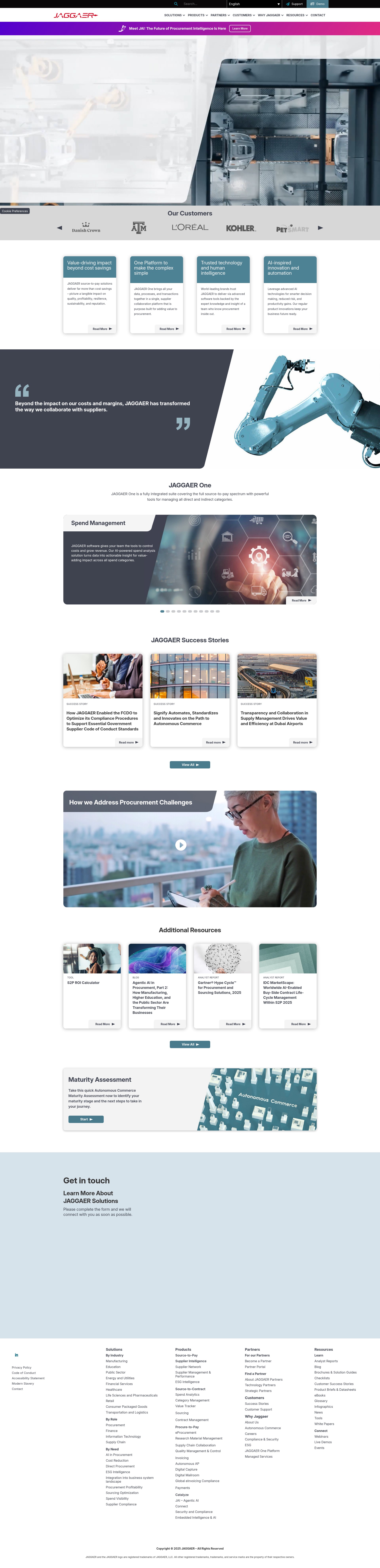 Screenshot of www.jaggaer.com