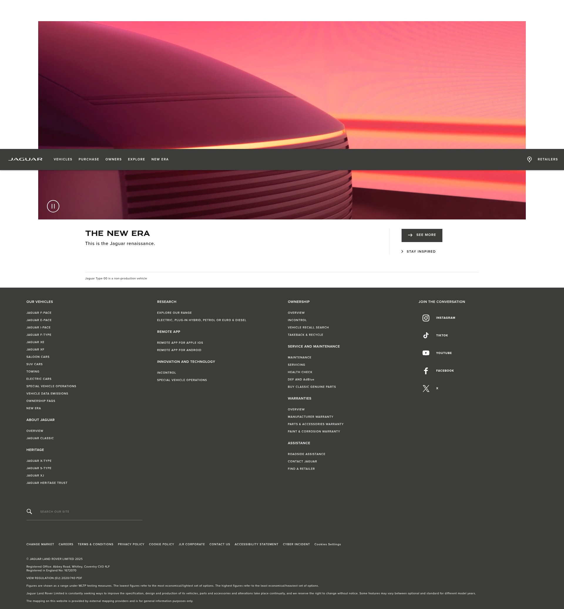 Screenshot of www.jaguar.co.uk
