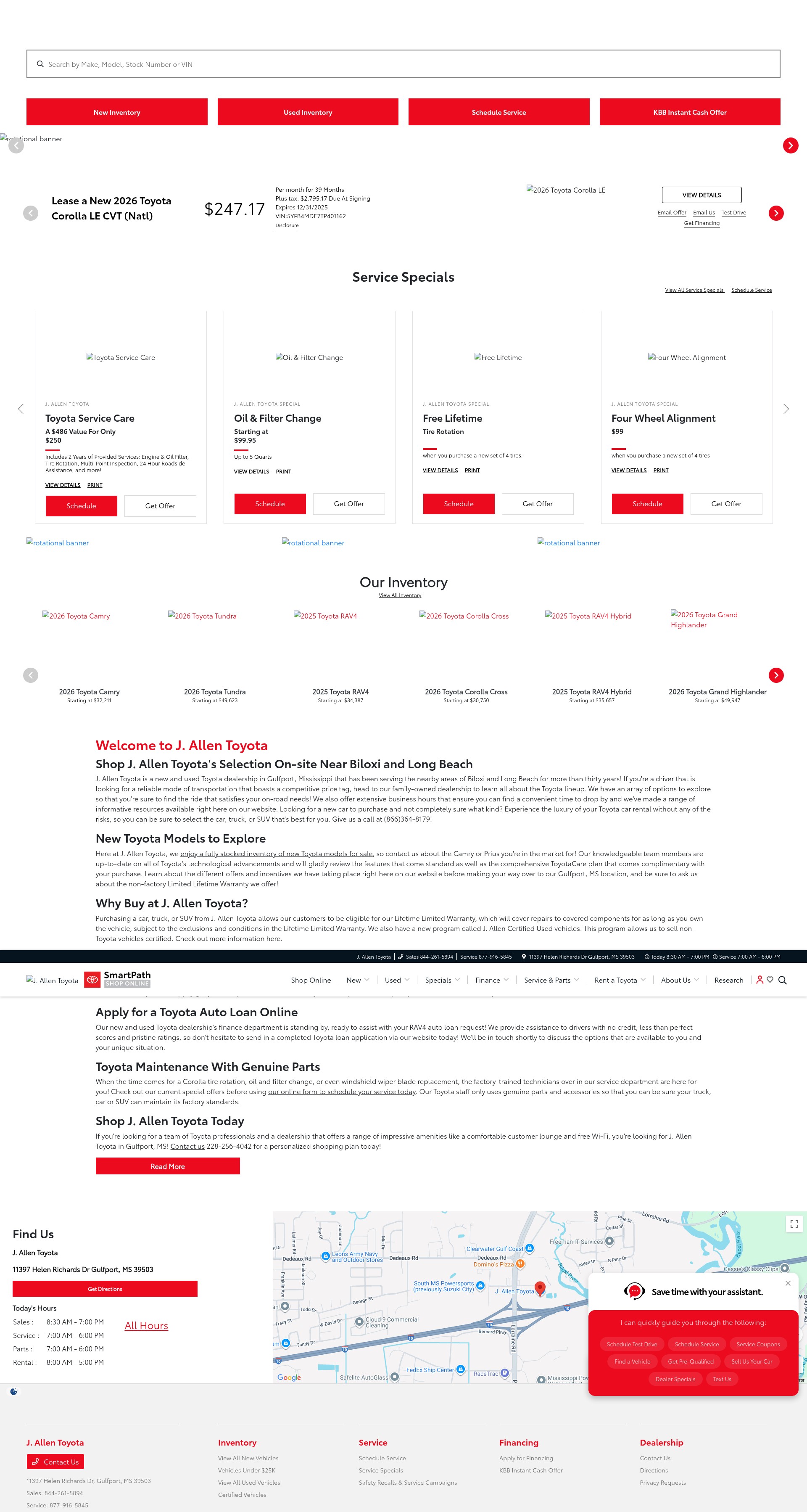 Screenshot of www.jallentoyota.com