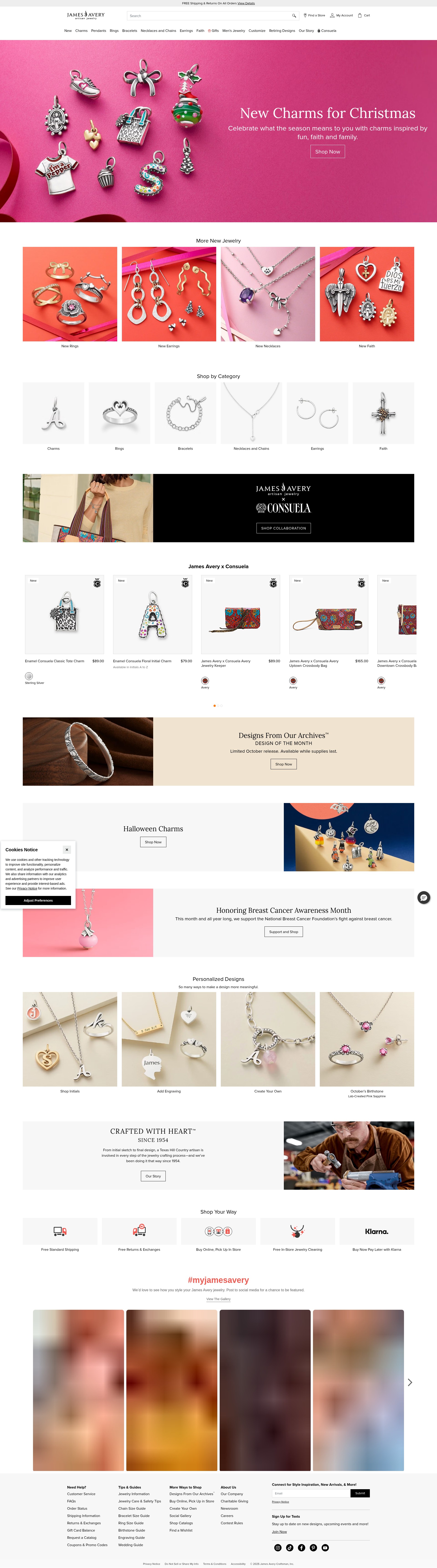 Screenshot of www.jamesavery.com