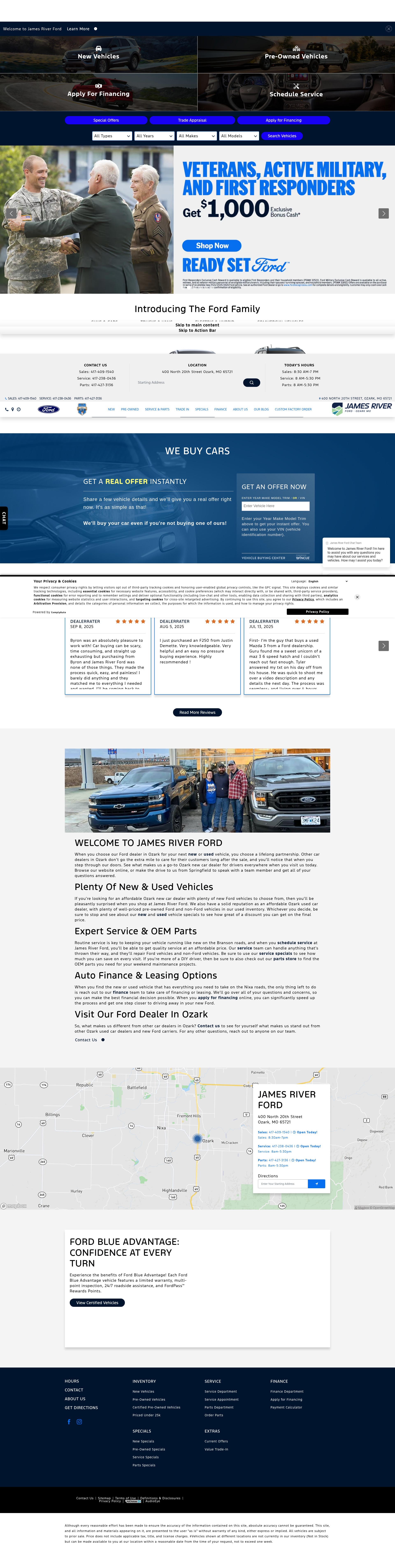 Screenshot of www.jamesriverford.com