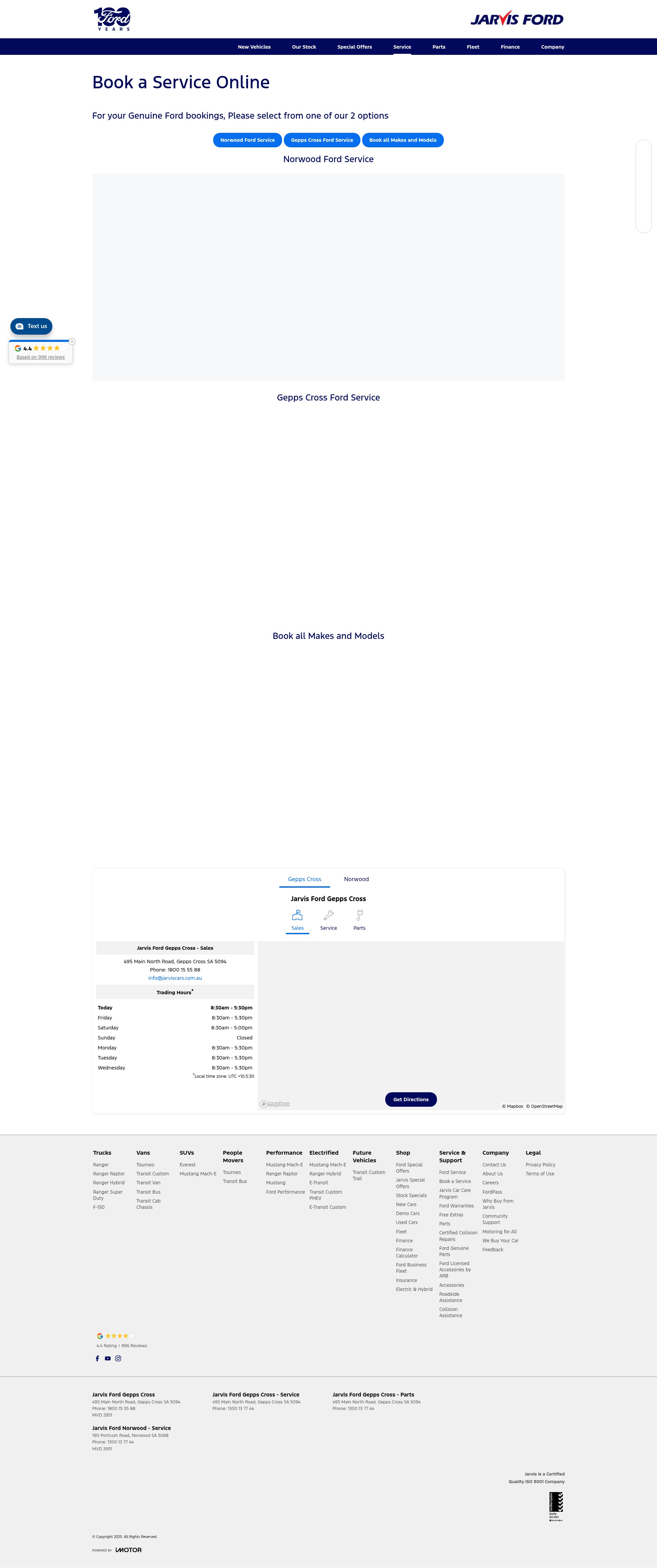 Screenshot of www.jarvisford.com.au