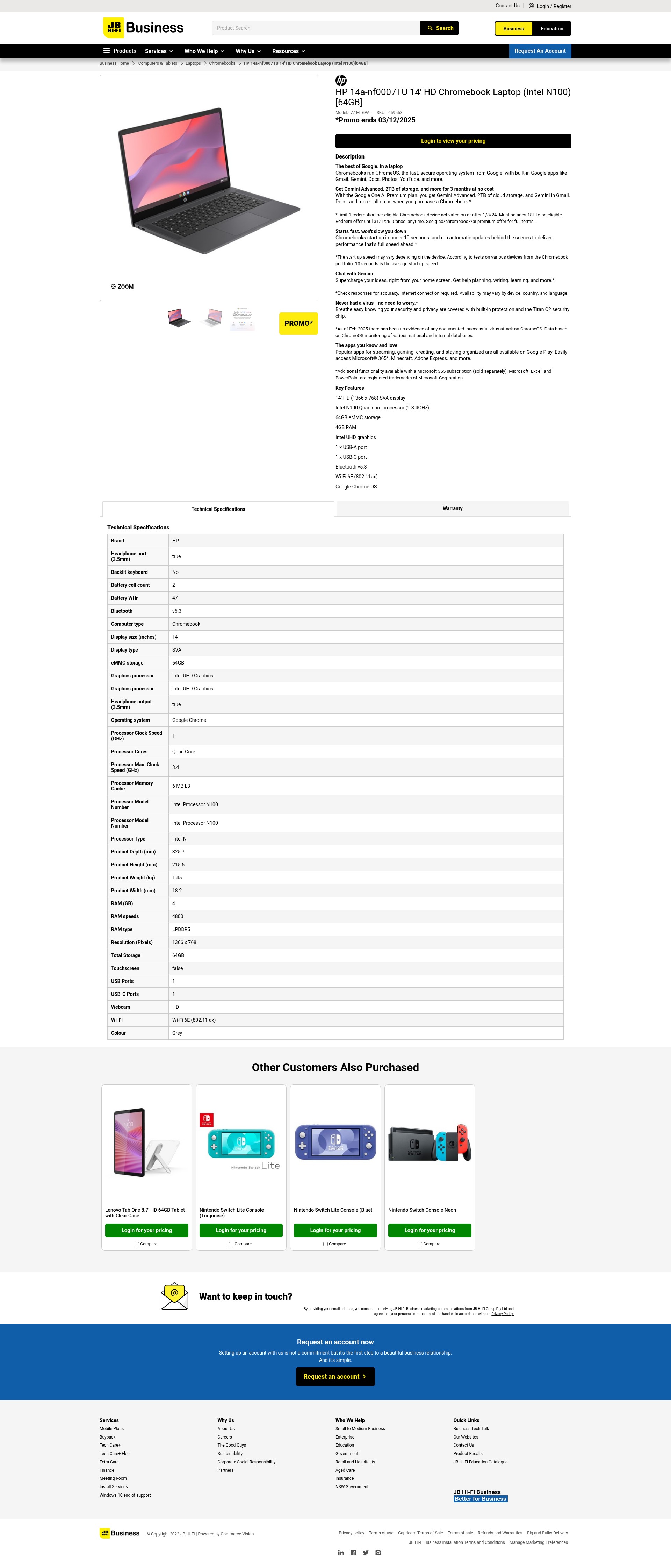 Screenshot of www.jbhifi.business